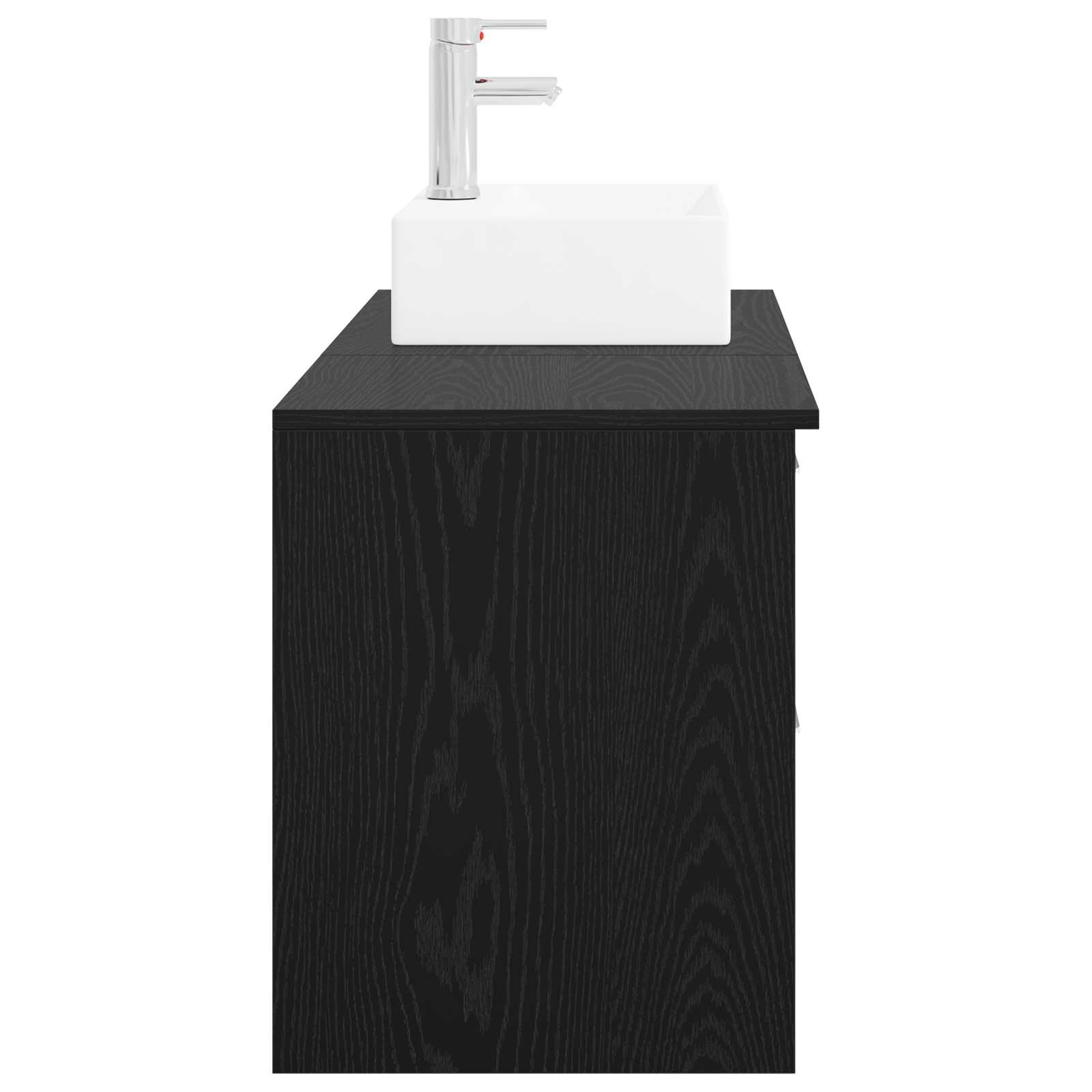 Ensemble de mobilier de salle de bain 2 pc Chêne noir