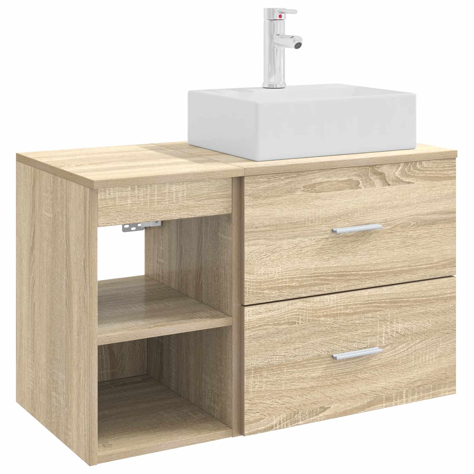 Ensemble de mobilier de salle de bain 2 pc Chêne Sonoma