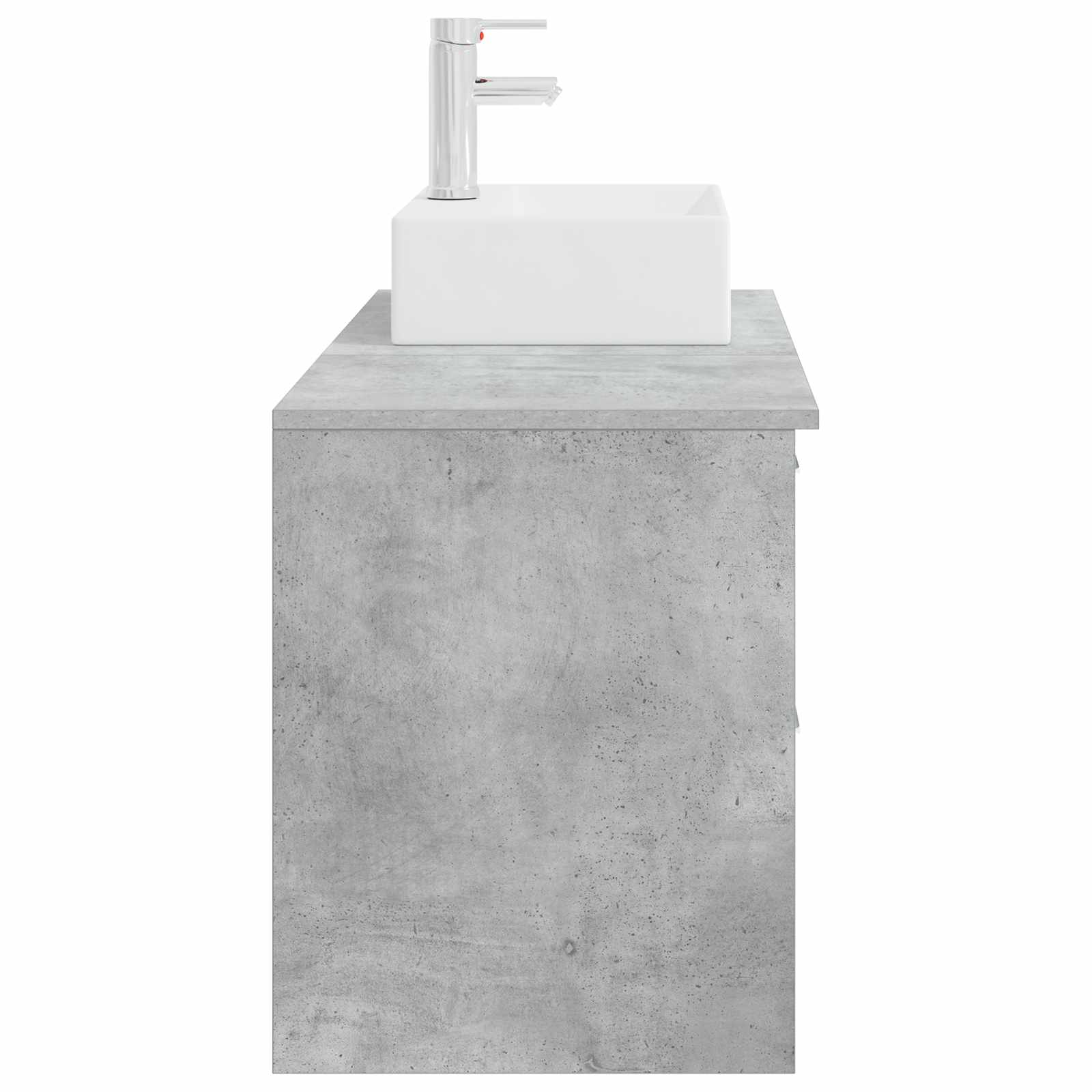 Ensemble de mobilier de salle de bain 2 pc Gris béton