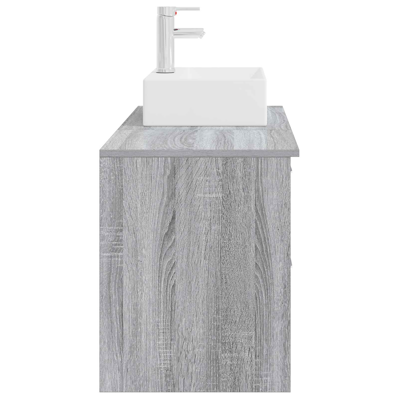 Ensemble de mobilier de salle de bain 2 pc Sonoma gris