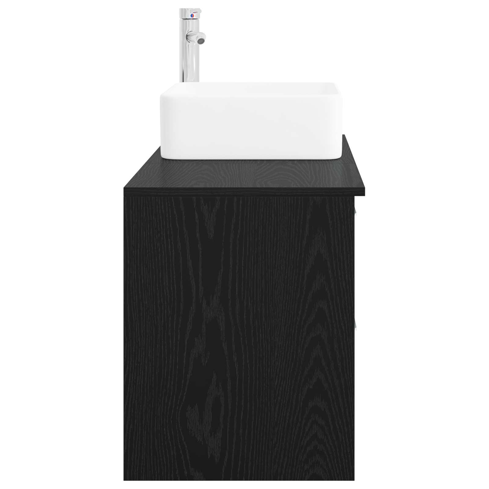 Ensemble de mobilier de salle de bain 2 pc Chêne noir
