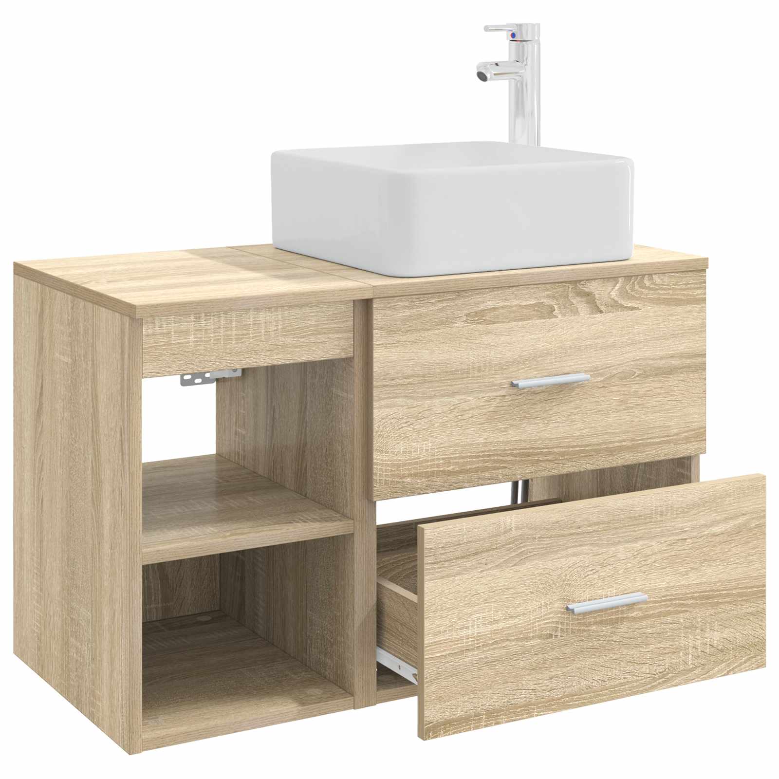 Ensemble de mobilier de salle de bain 2 pc Chêne Sonoma