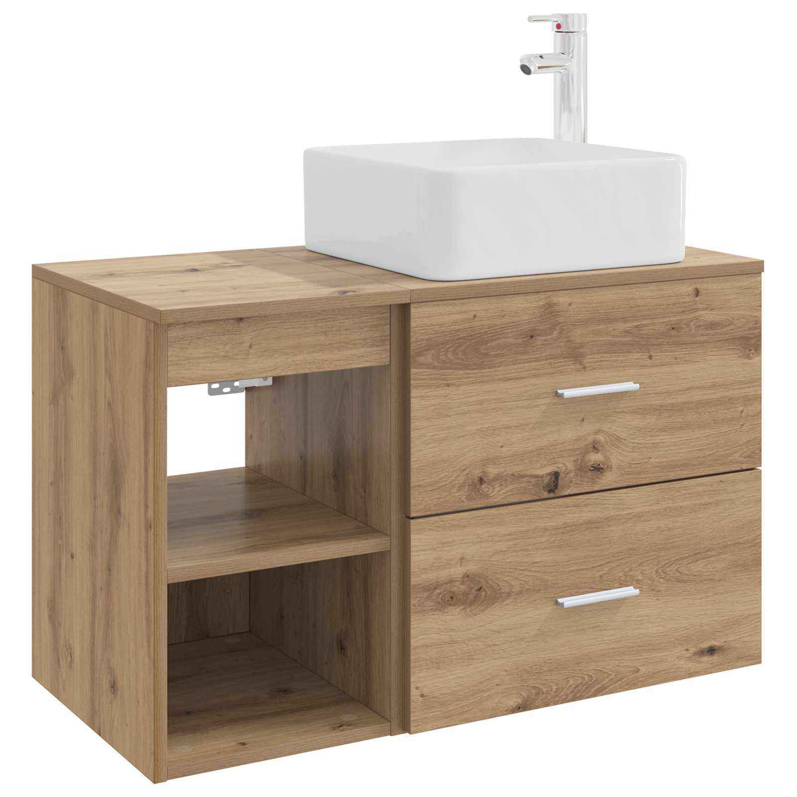 Ensemble de mobilier de salle de bain 2 pc Chêne artisanal