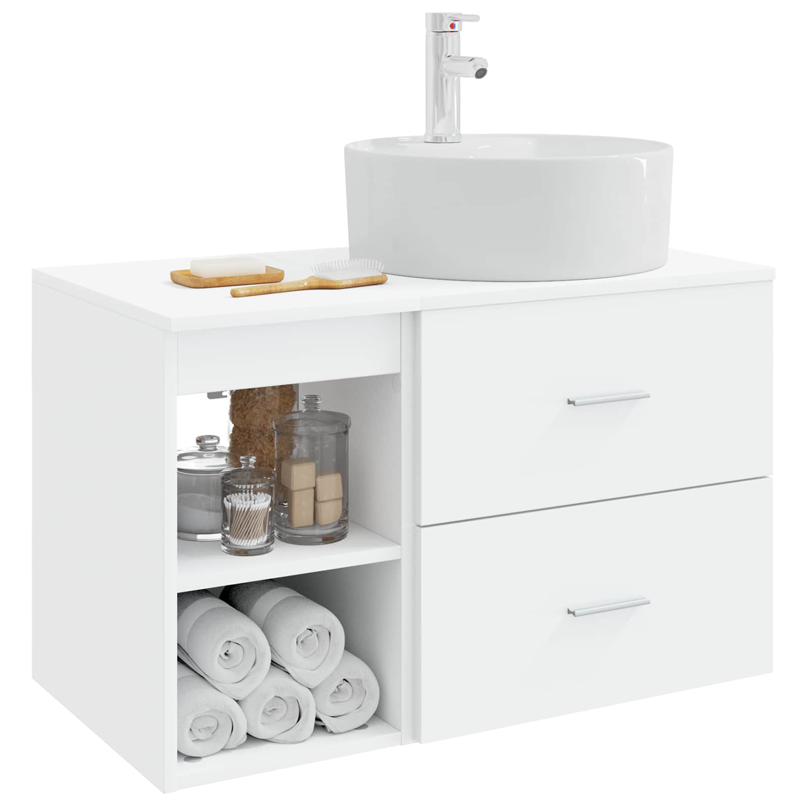Ensemble de mobilier de salle de bain 2 pc Blanc