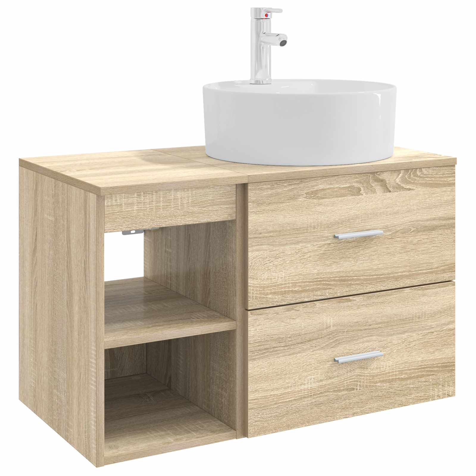 Ensemble de mobilier de salle de bain 2 pc Chêne Sonoma