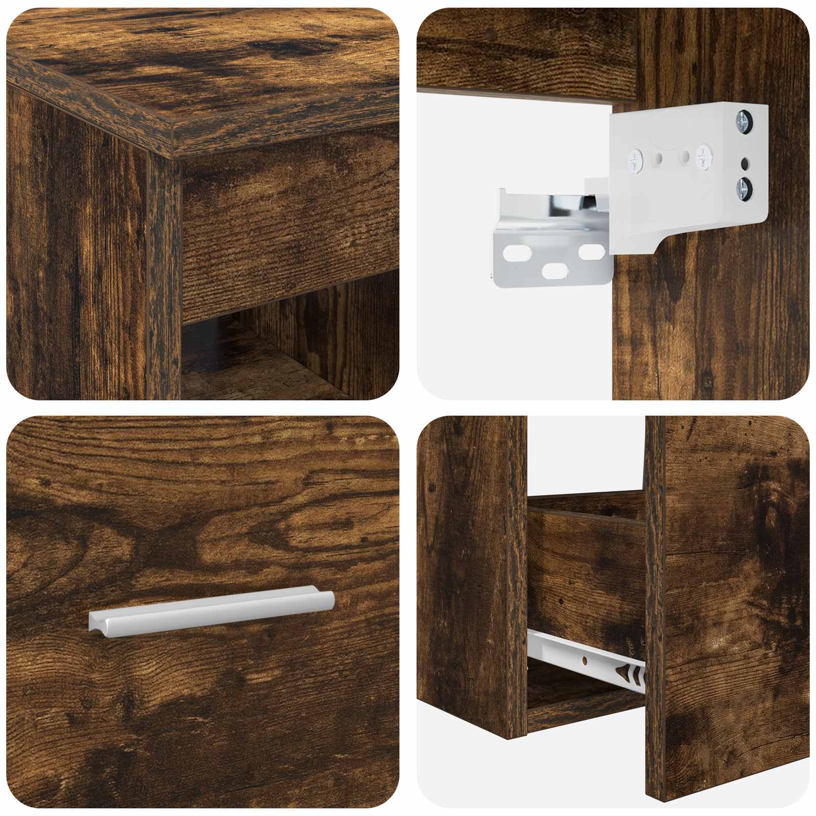 Ensemble de mobilier de salle de bain 2 pc Chêne fumé