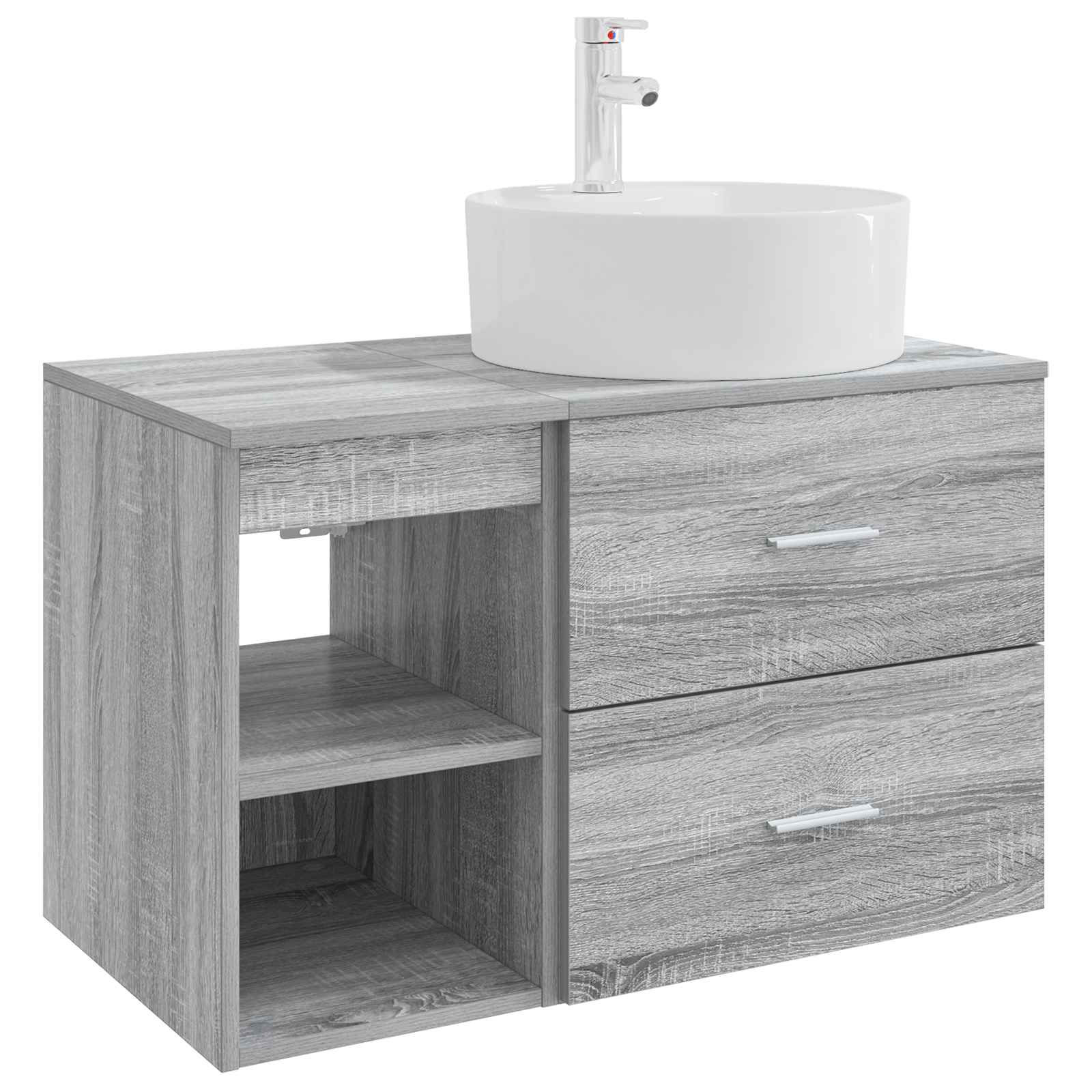 Ensemble de mobilier de salle de bain 2 pc Sonoma gris