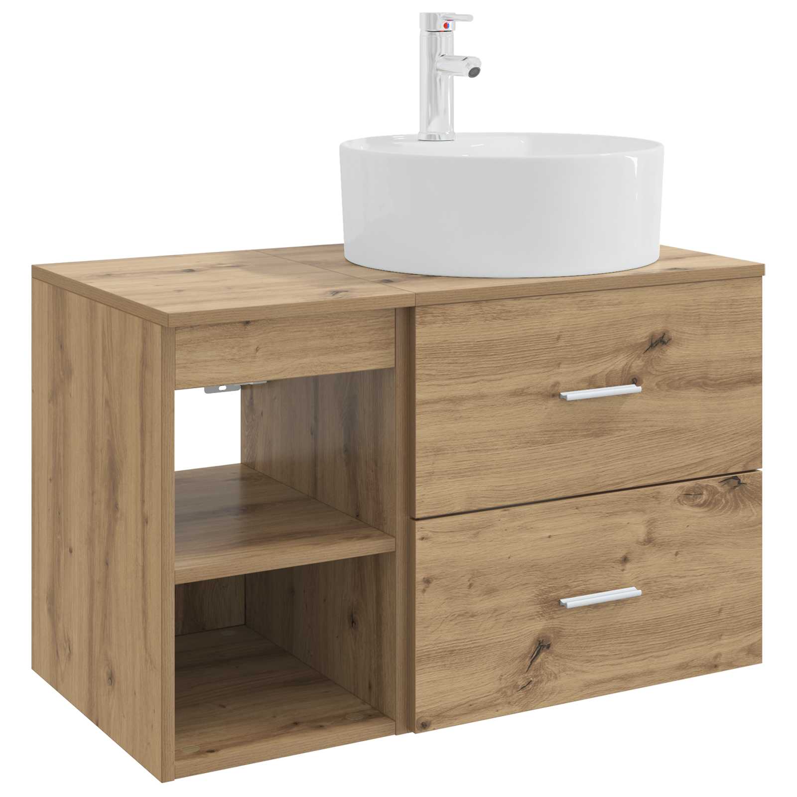 Ensemble de mobilier de salle de bain 2 pc Chêne artisanal