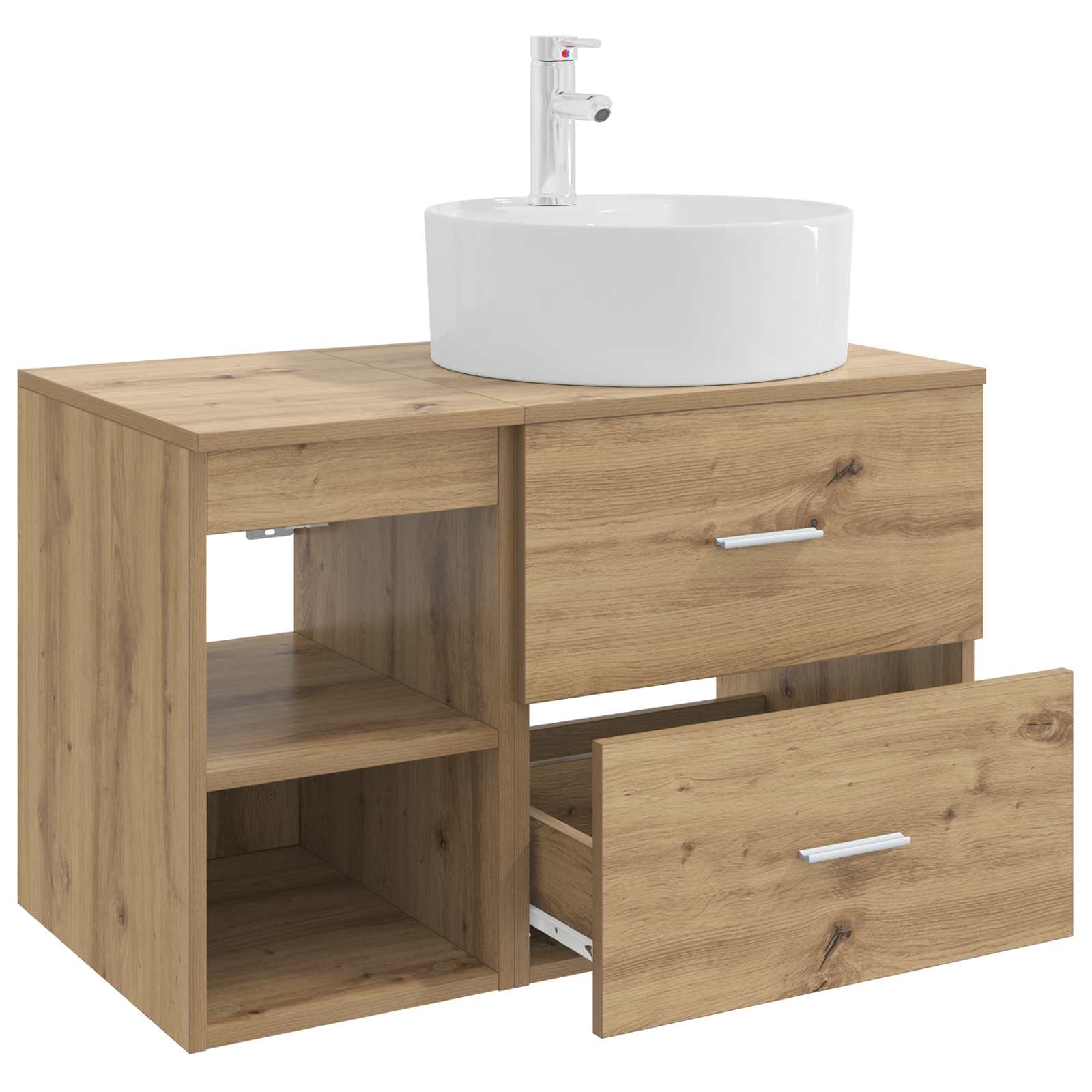 Ensemble de mobilier de salle de bain 2 pc Chêne artisanal