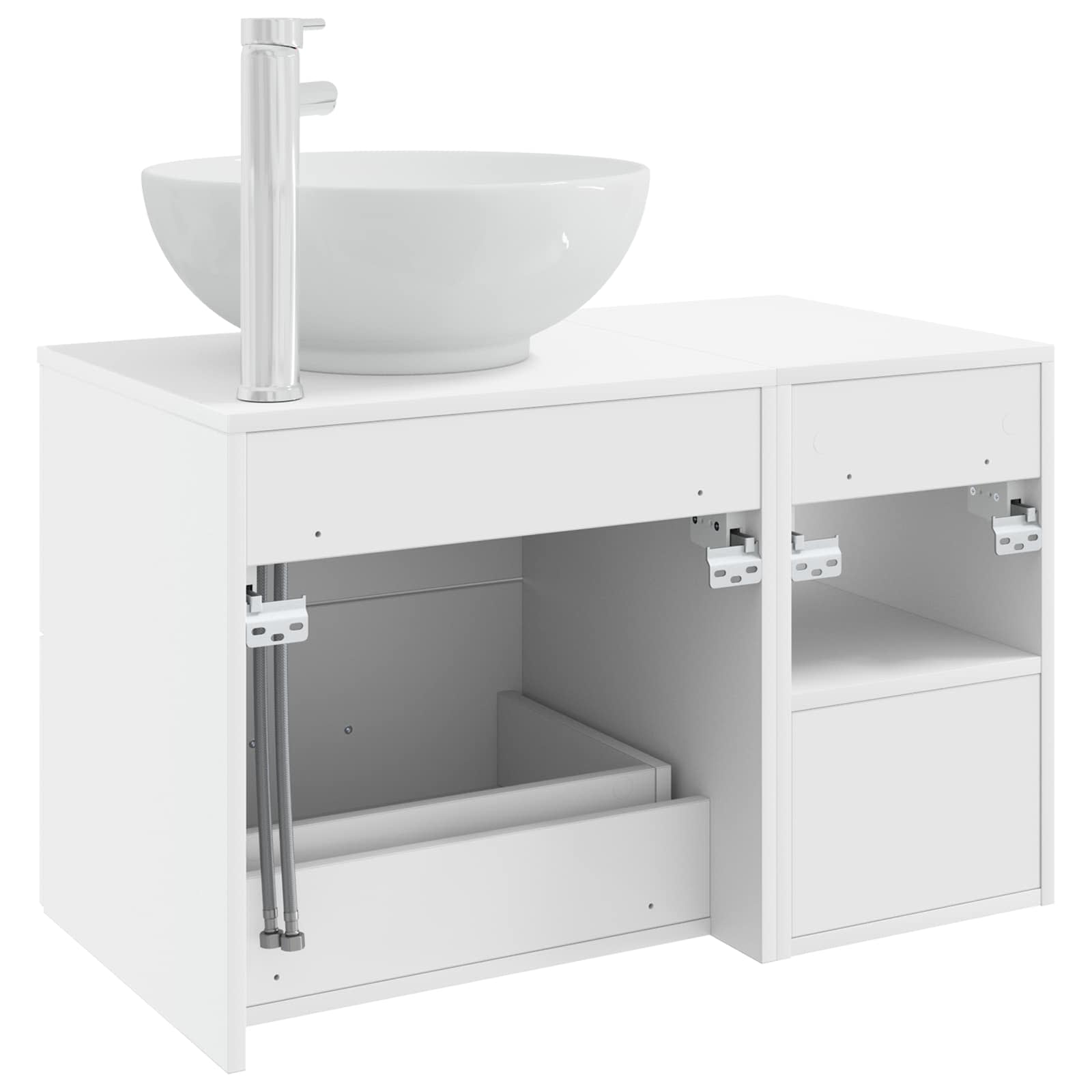 Ensemble de mobilier de salle de bain 2 pc Blanc