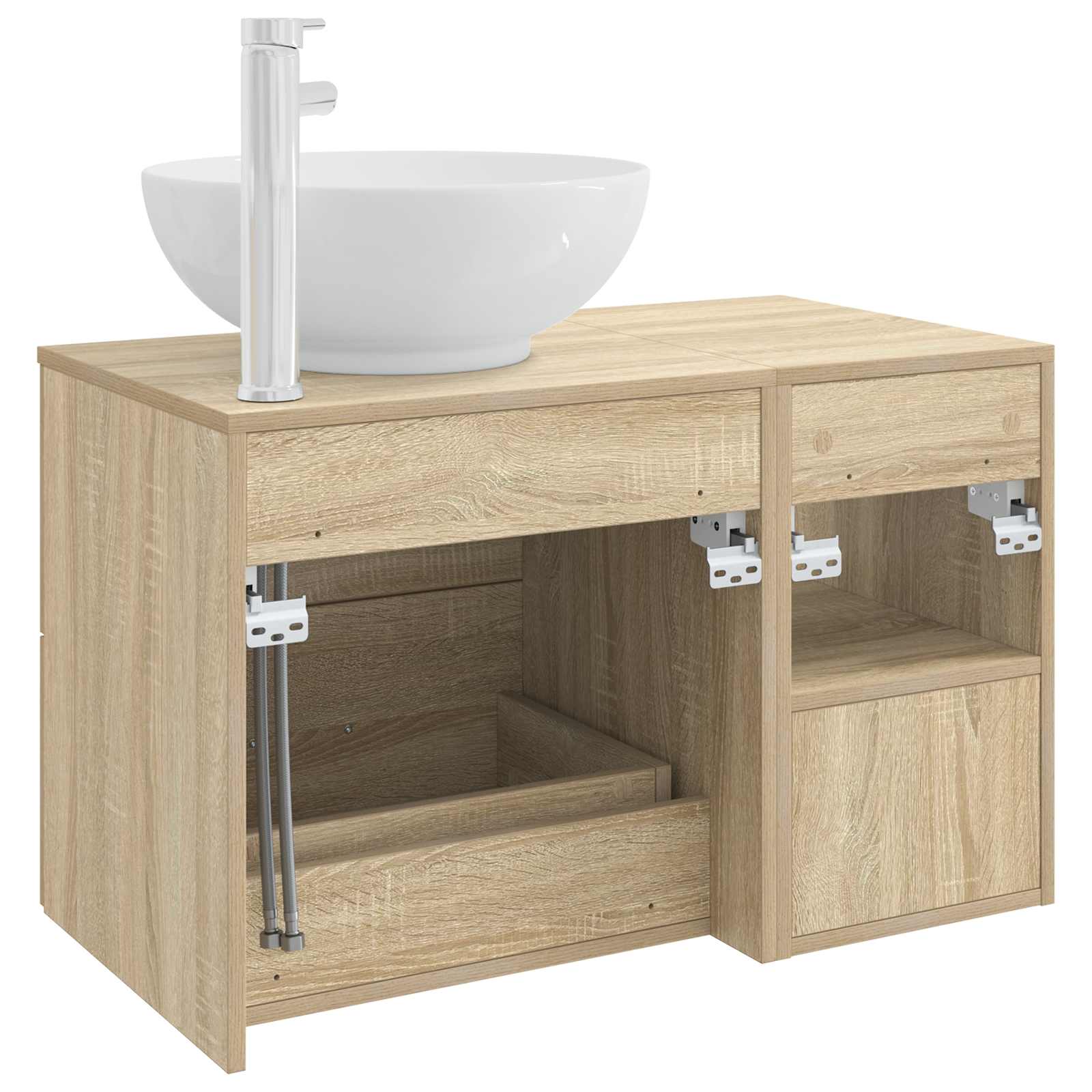 Ensemble de mobilier de salle de bain 2 pc Chêne Sonoma