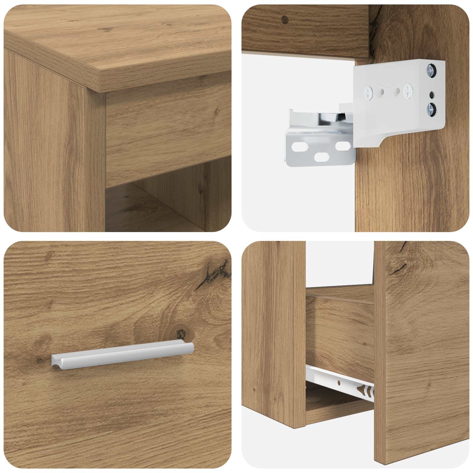 Ensemble de mobilier de salle de bain 2 pc Chêne artisanal