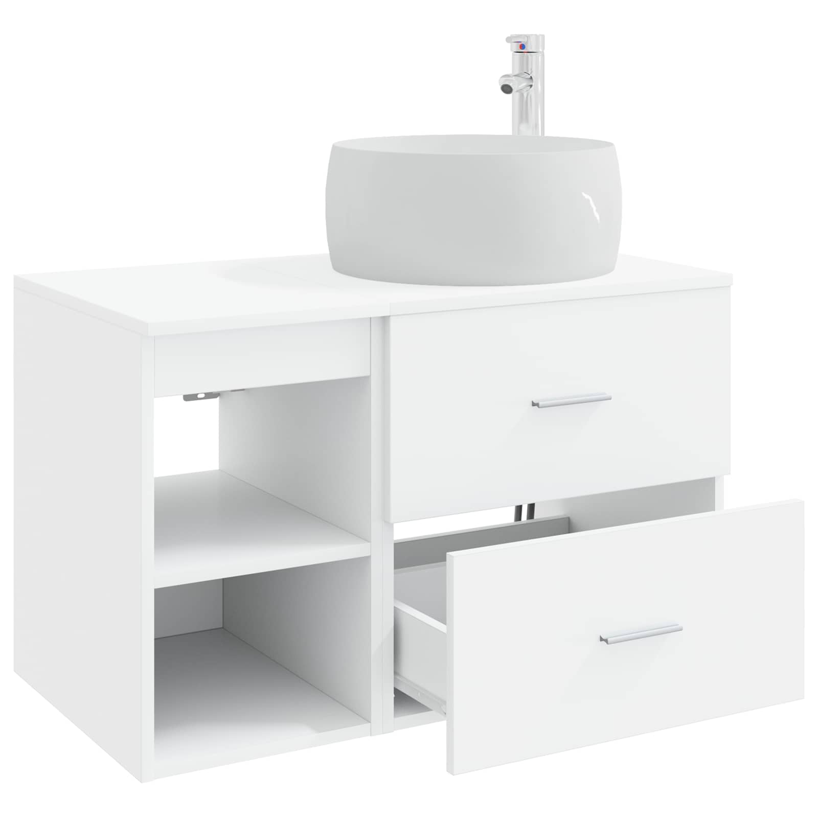 Ensemble de mobilier de salle de bain 2 pc Blanc