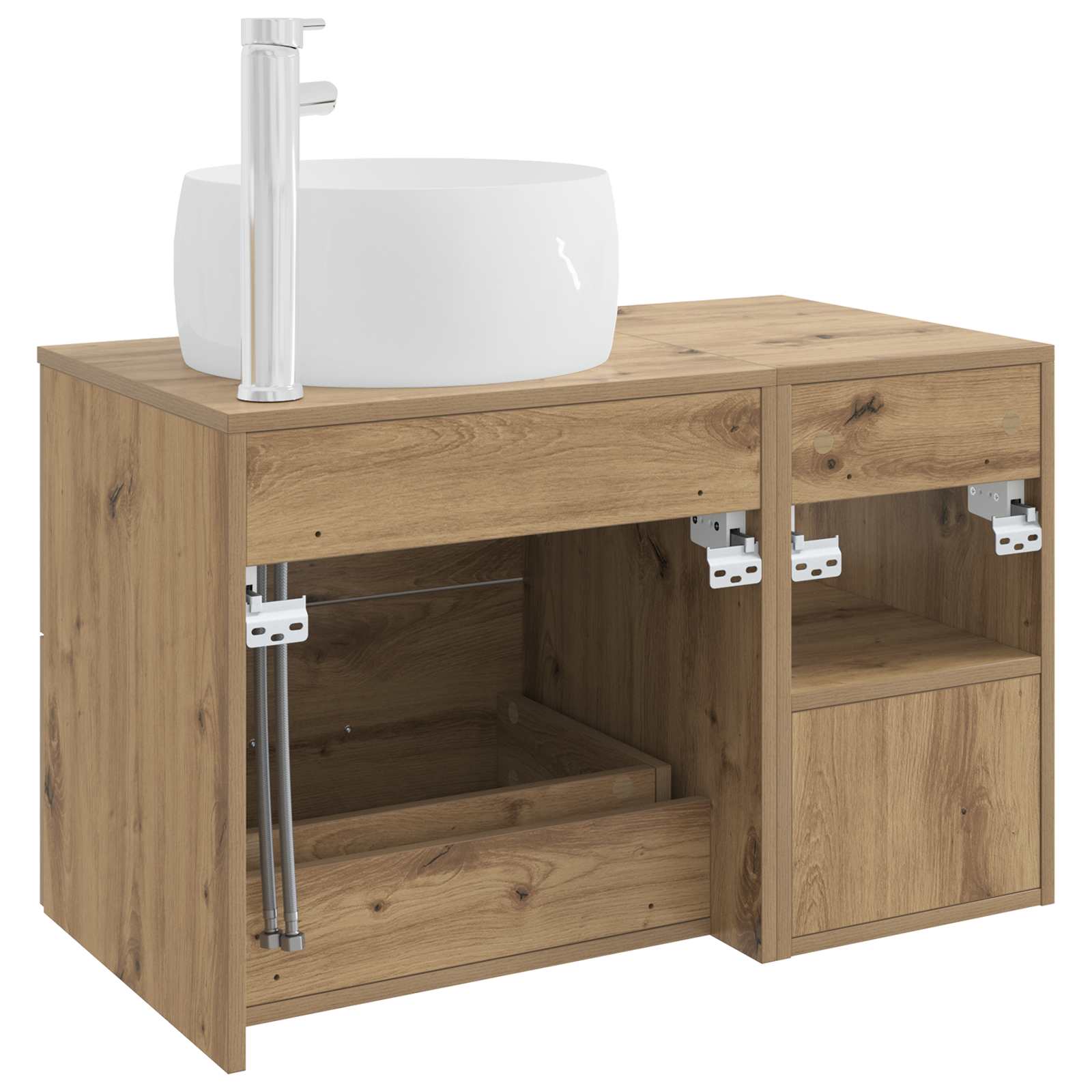 Ensemble de mobilier de salle de bain 2 pc Chêne artisanal