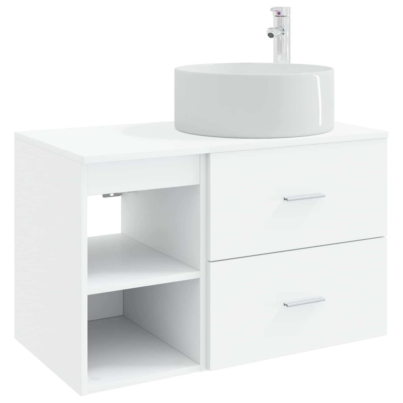 Ensemble de mobilier de salle de bain 2 pc Blanc