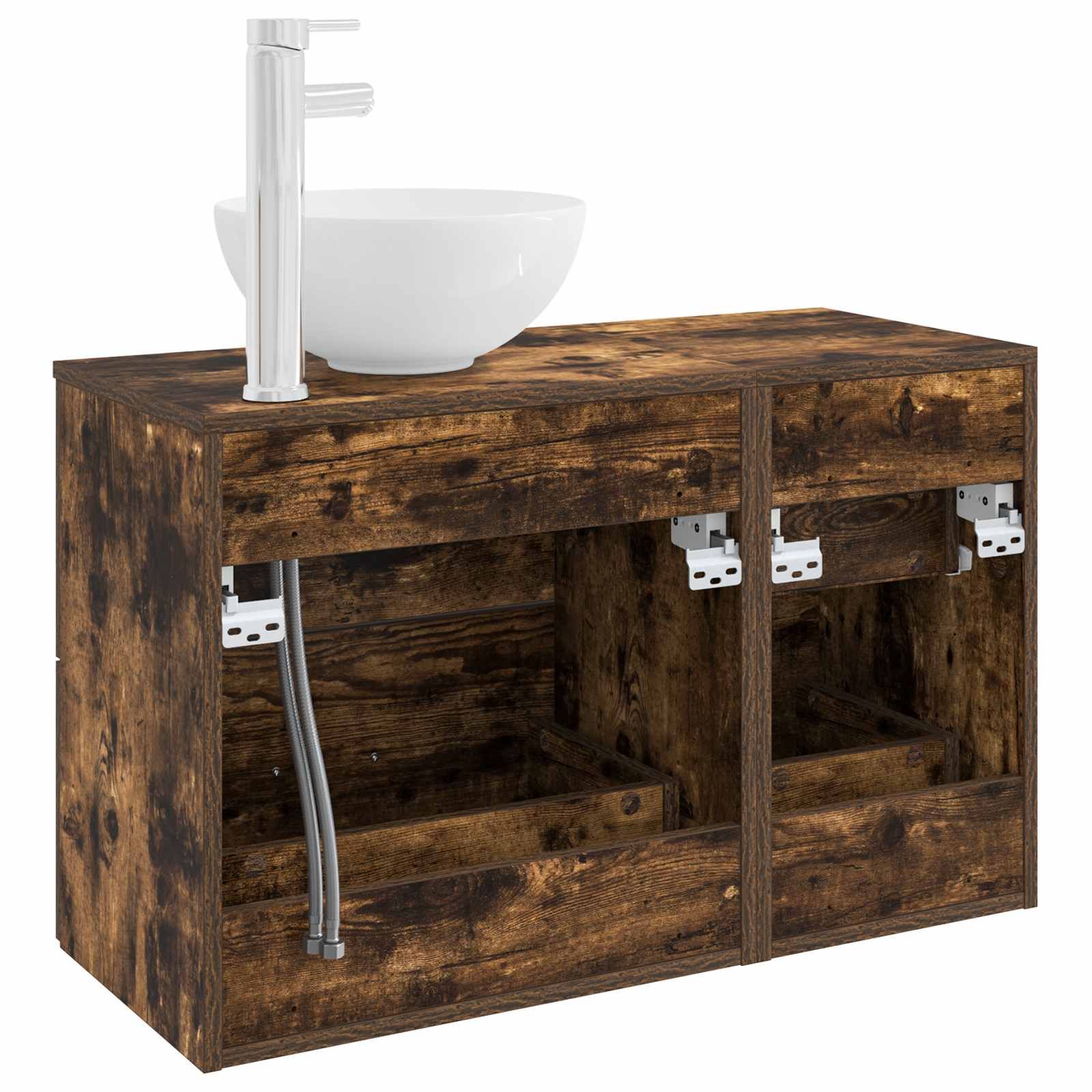 Ensemble de mobilier de salle de bain 2 pc Chêne fumé - XIOS
