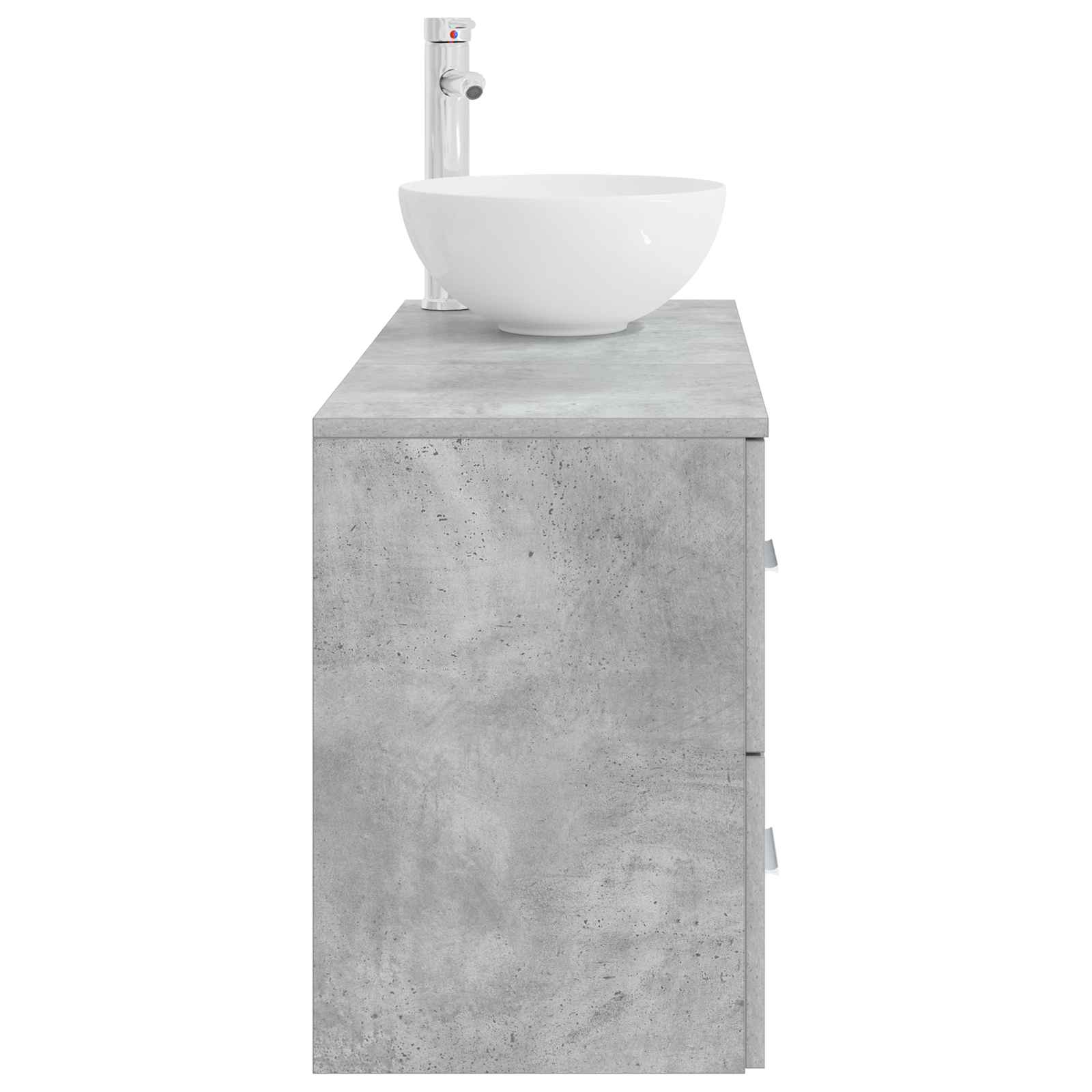 Ensemble de mobilier de salle de bain 2 pc Gris béton