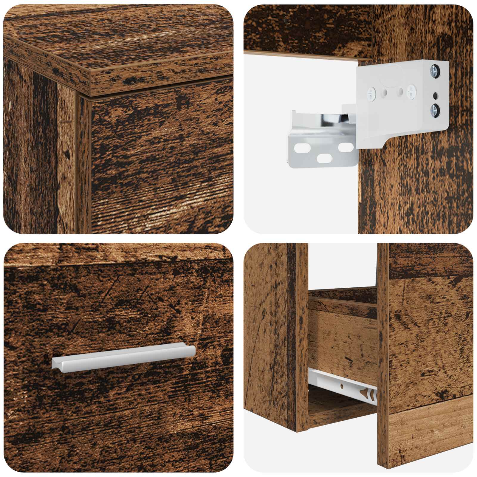 Ensemble de mobilier de salle de bain 2 pc Bois ancien