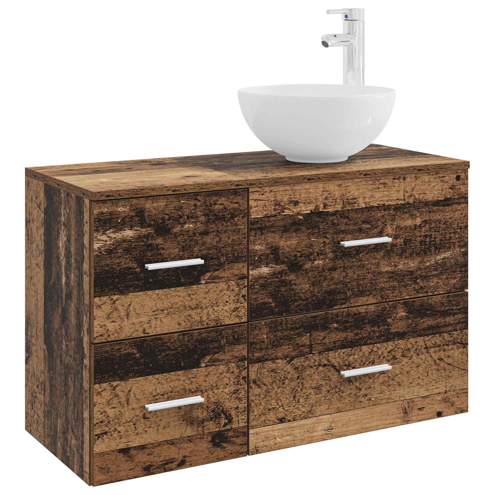 Ensemble de mobilier de salle de bain 2 pc Bois ancien