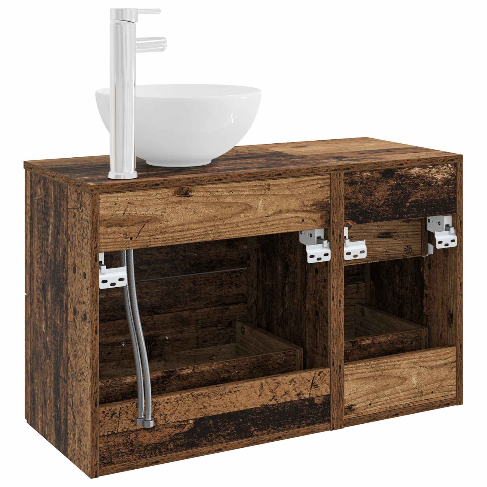 Ensemble de mobilier de salle de bain 2 pc Bois ancien