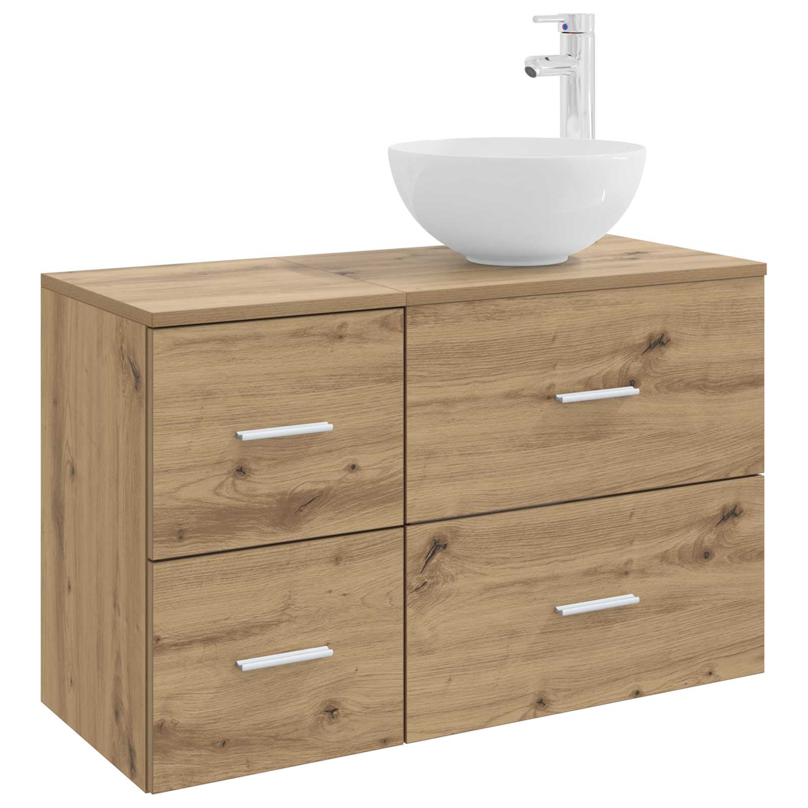 Ensemble de mobilier de salle de bain 2 pc Chêne artisanal