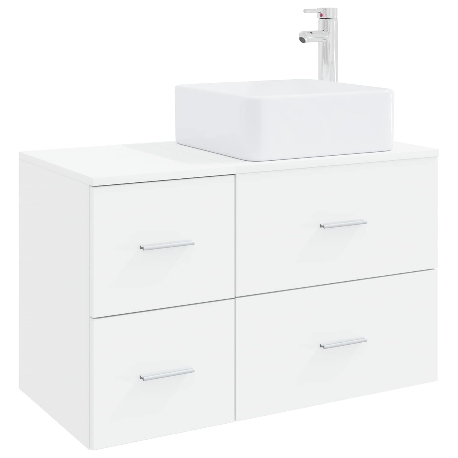 Ensemble de mobilier de salle de bain 2 pc Blanc