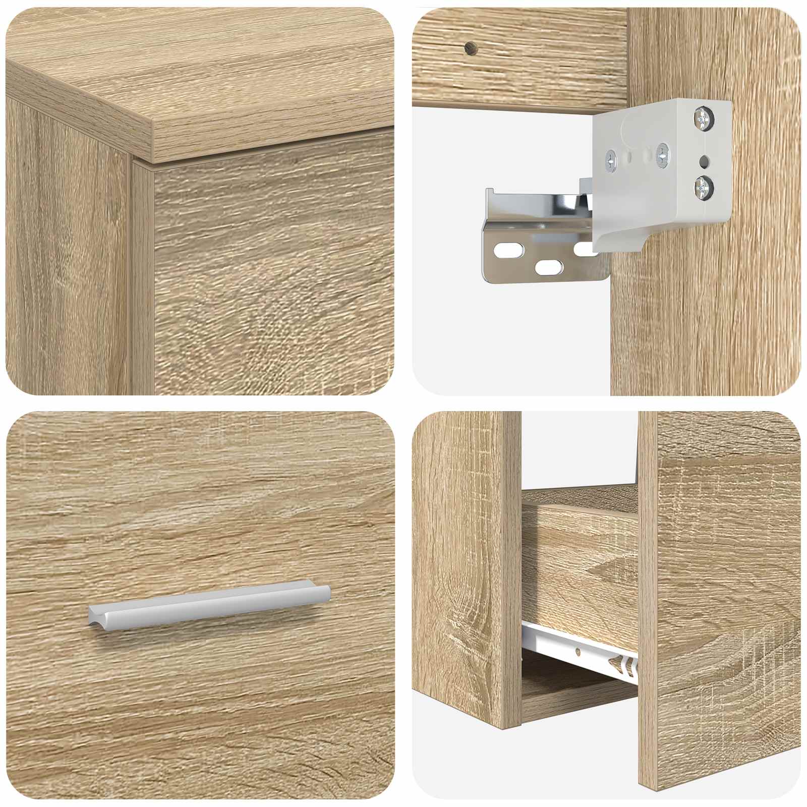 Ensemble de mobilier de salle de bain 2 pc Chêne Sonoma