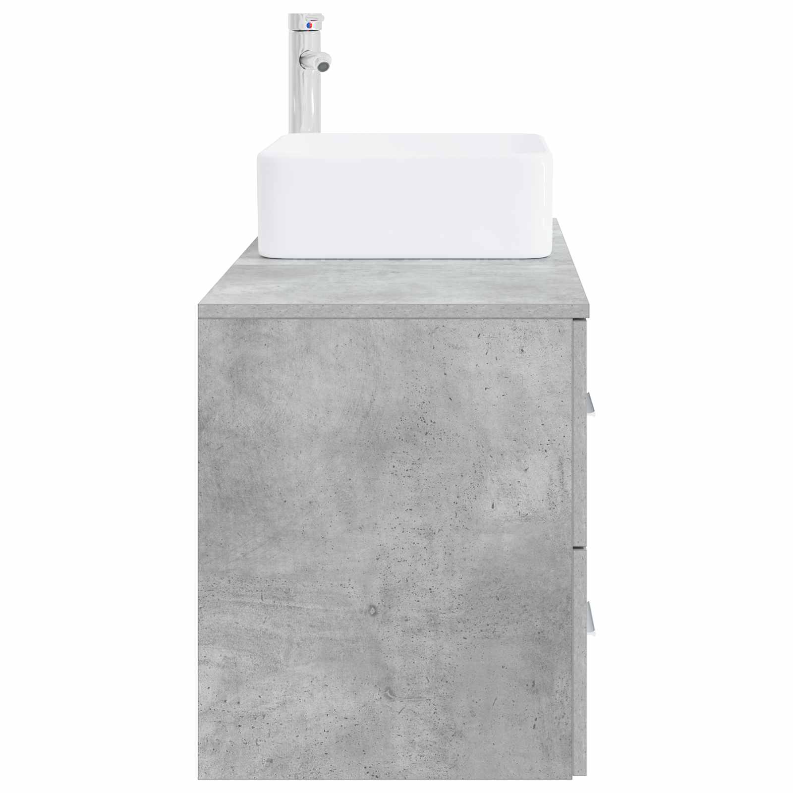 Ensemble de mobilier de salle de bain 2 pc Gris béton