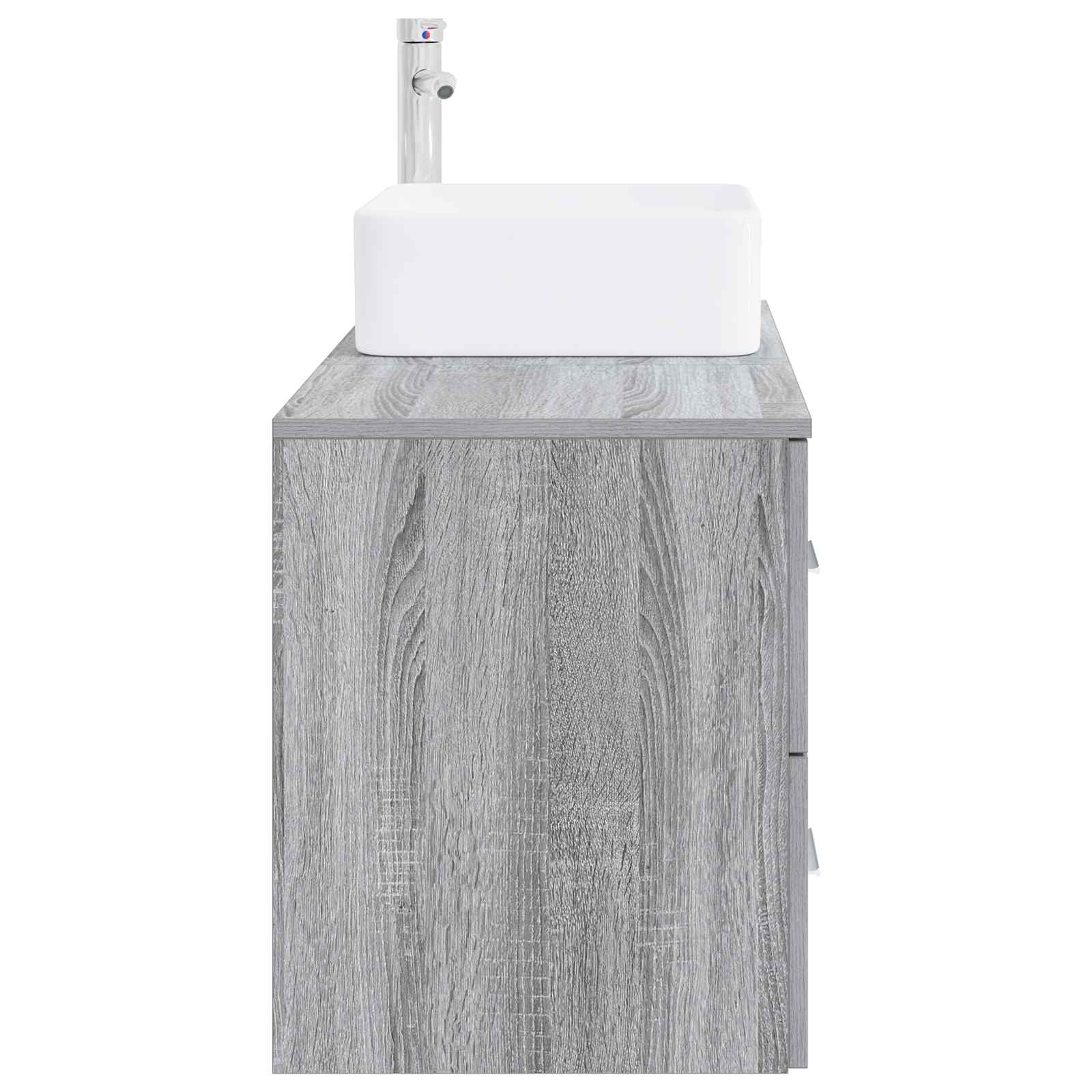 Ensemble de mobilier de salle de bain 2 pc Sonoma gris