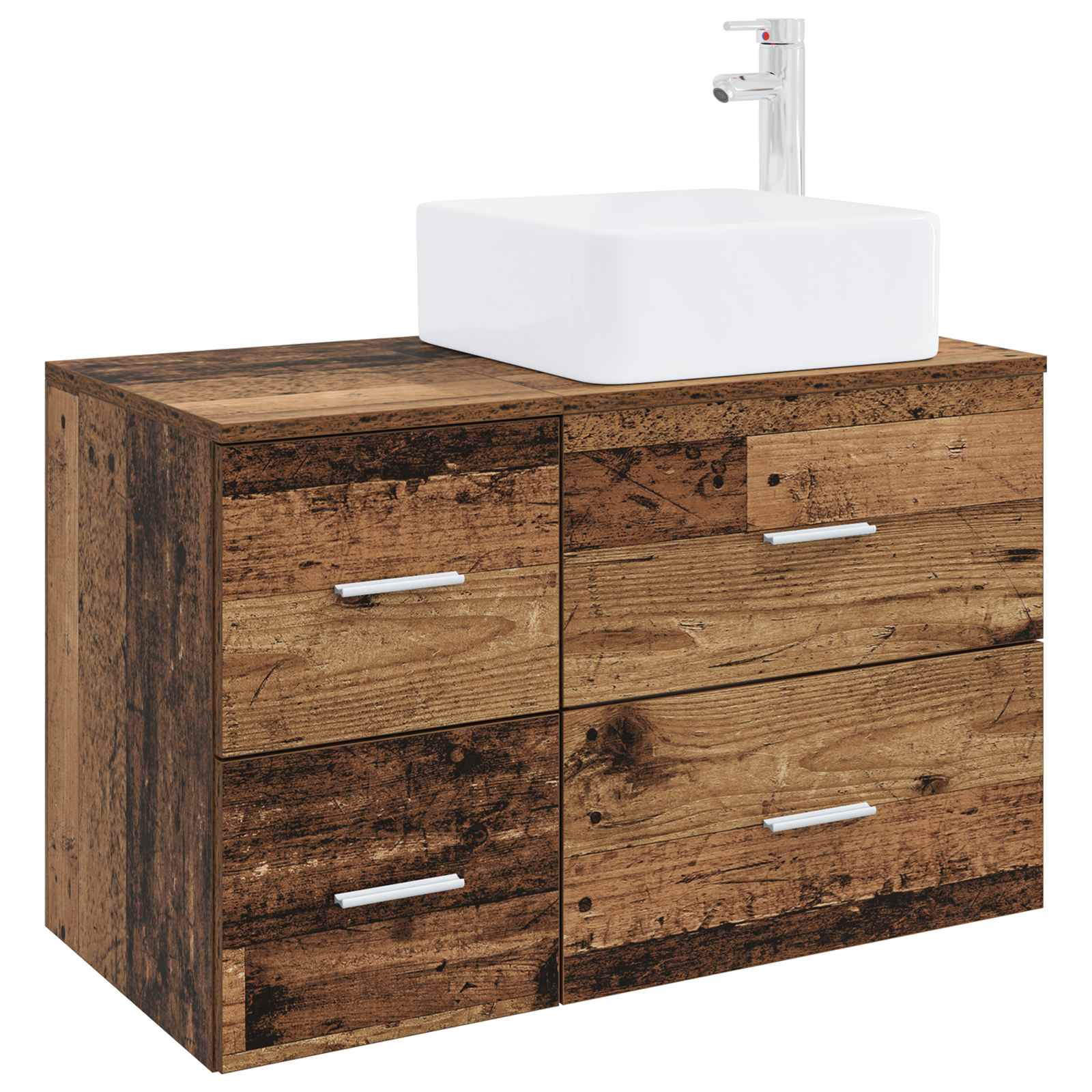 Ensemble de mobilier de salle de bain 2 pc Bois ancien