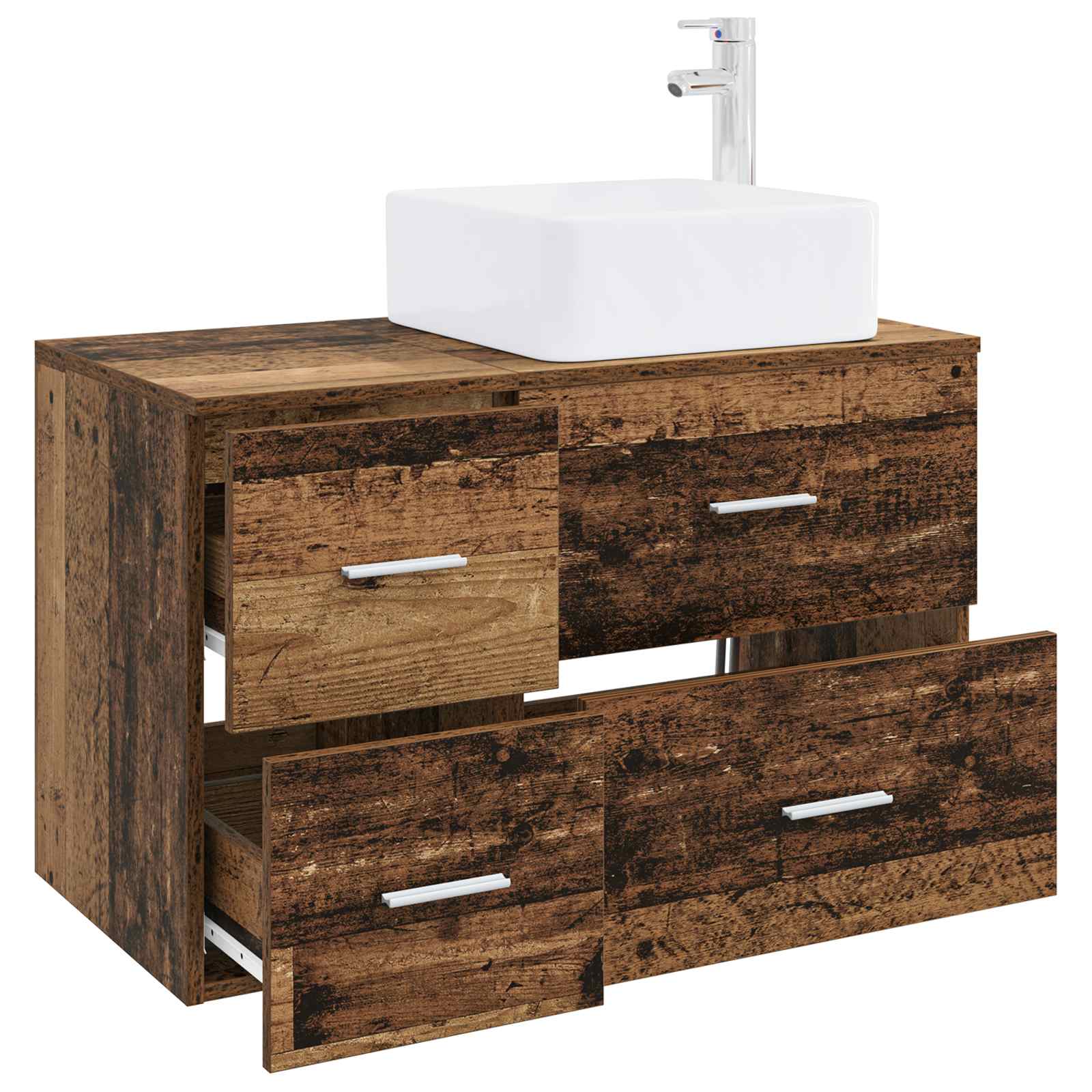 Ensemble de mobilier de salle de bain 2 pc Bois ancien