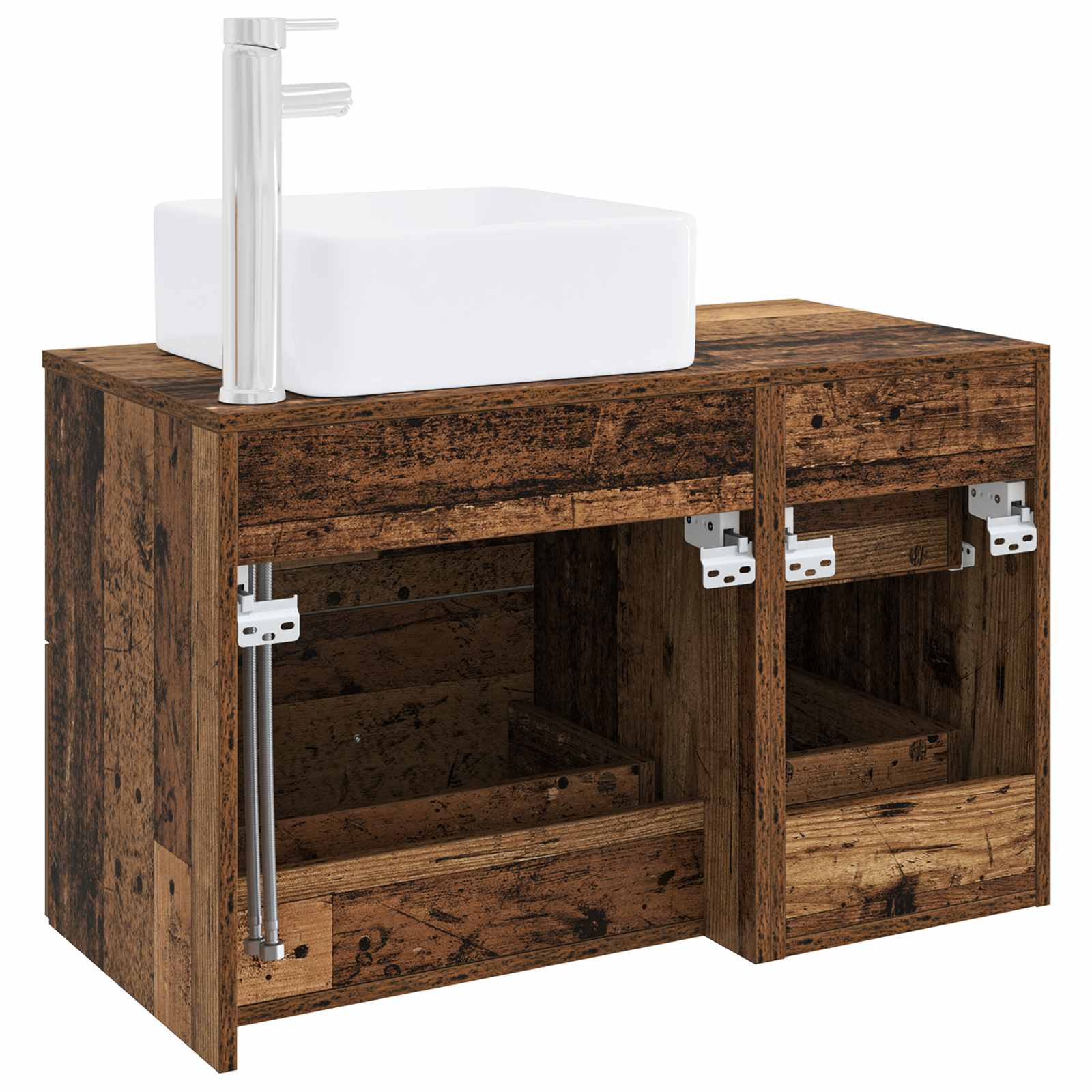 Ensemble de mobilier de salle de bain 2 pc Bois ancien