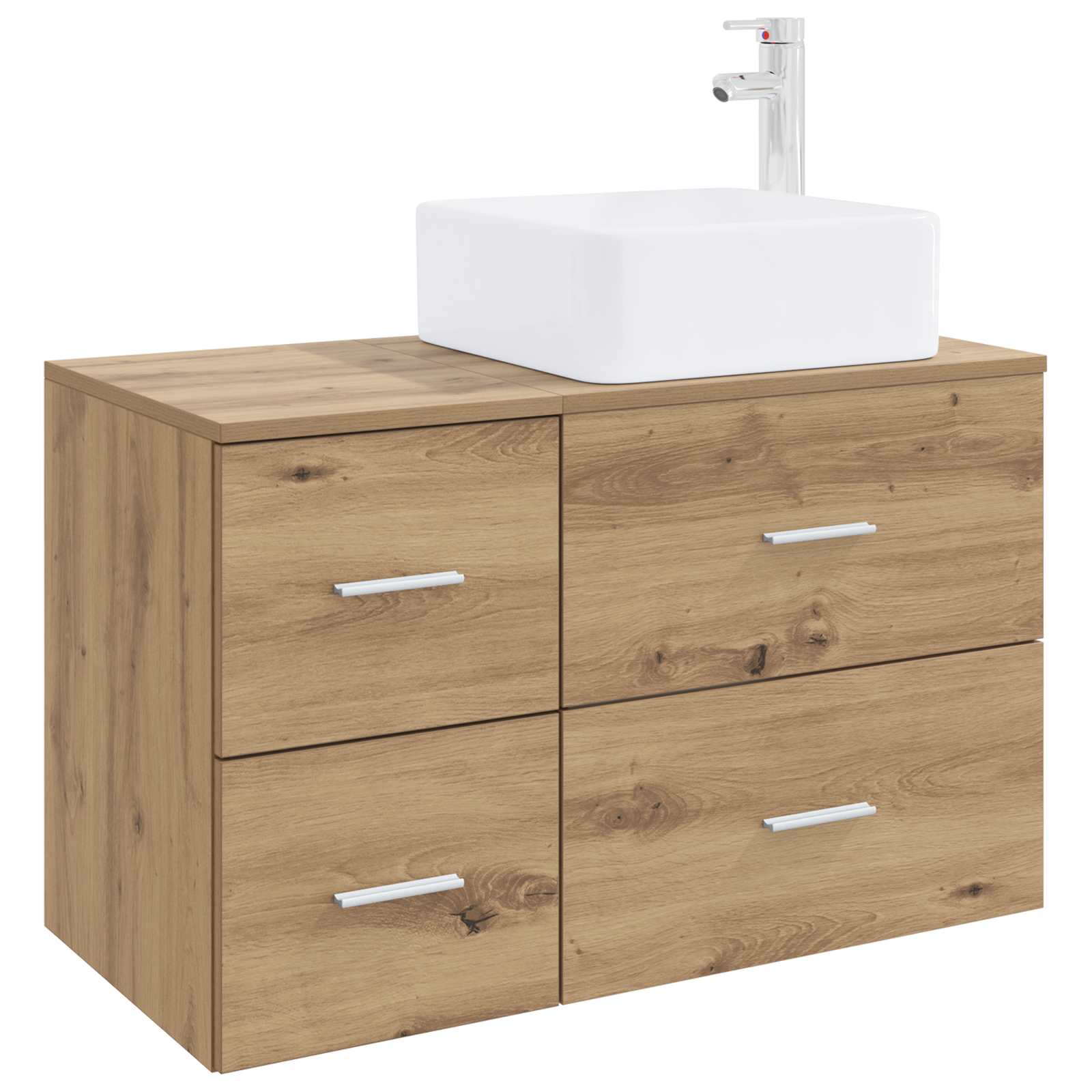 Ensemble de mobilier de salle de bain 2 pc Chêne artisanal