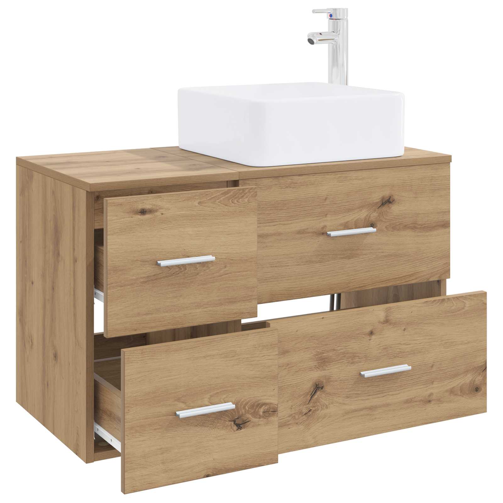 Ensemble de mobilier de salle de bain 2 pc Chêne artisanal