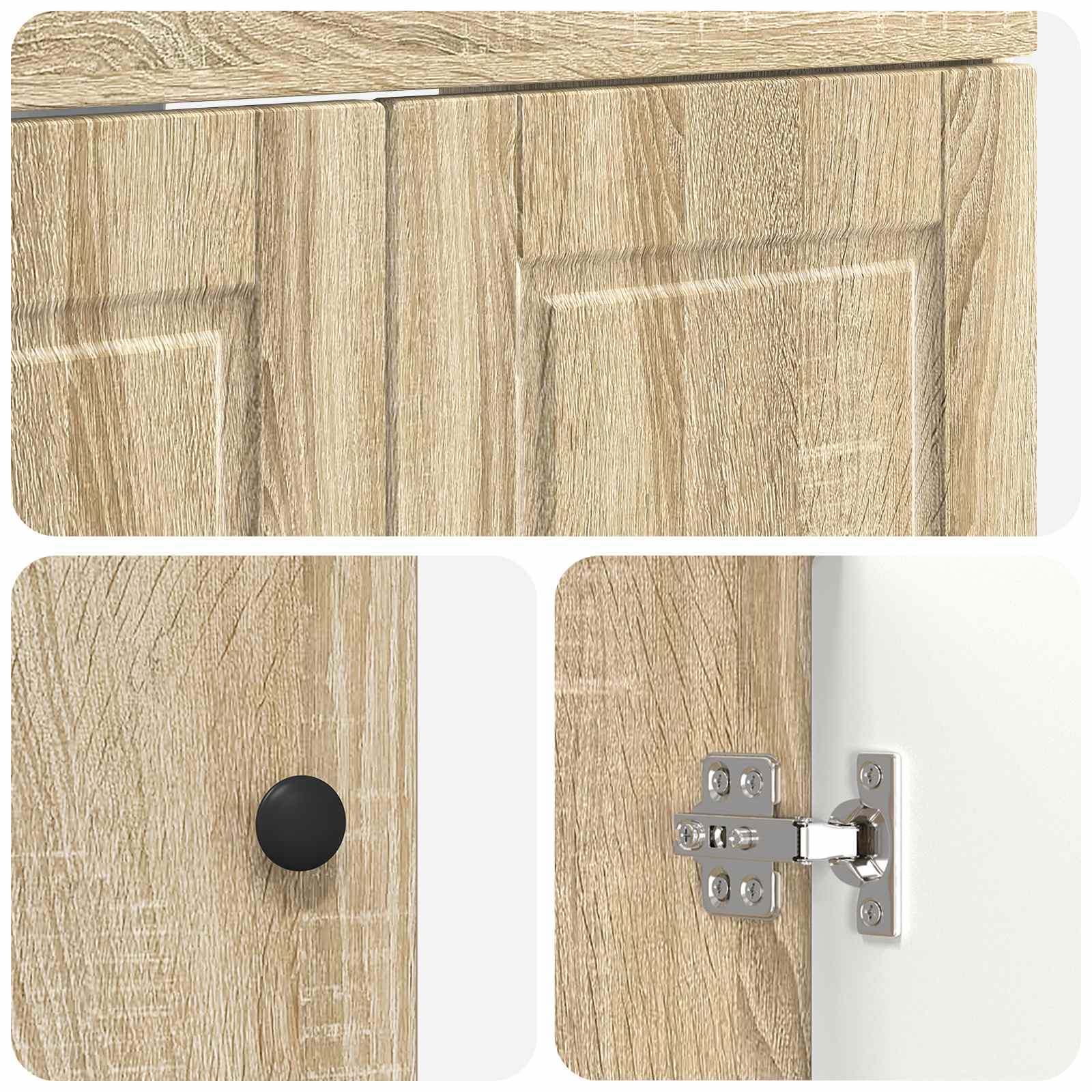Ensemble de mobilier de salle de bain Chêne Sonoma