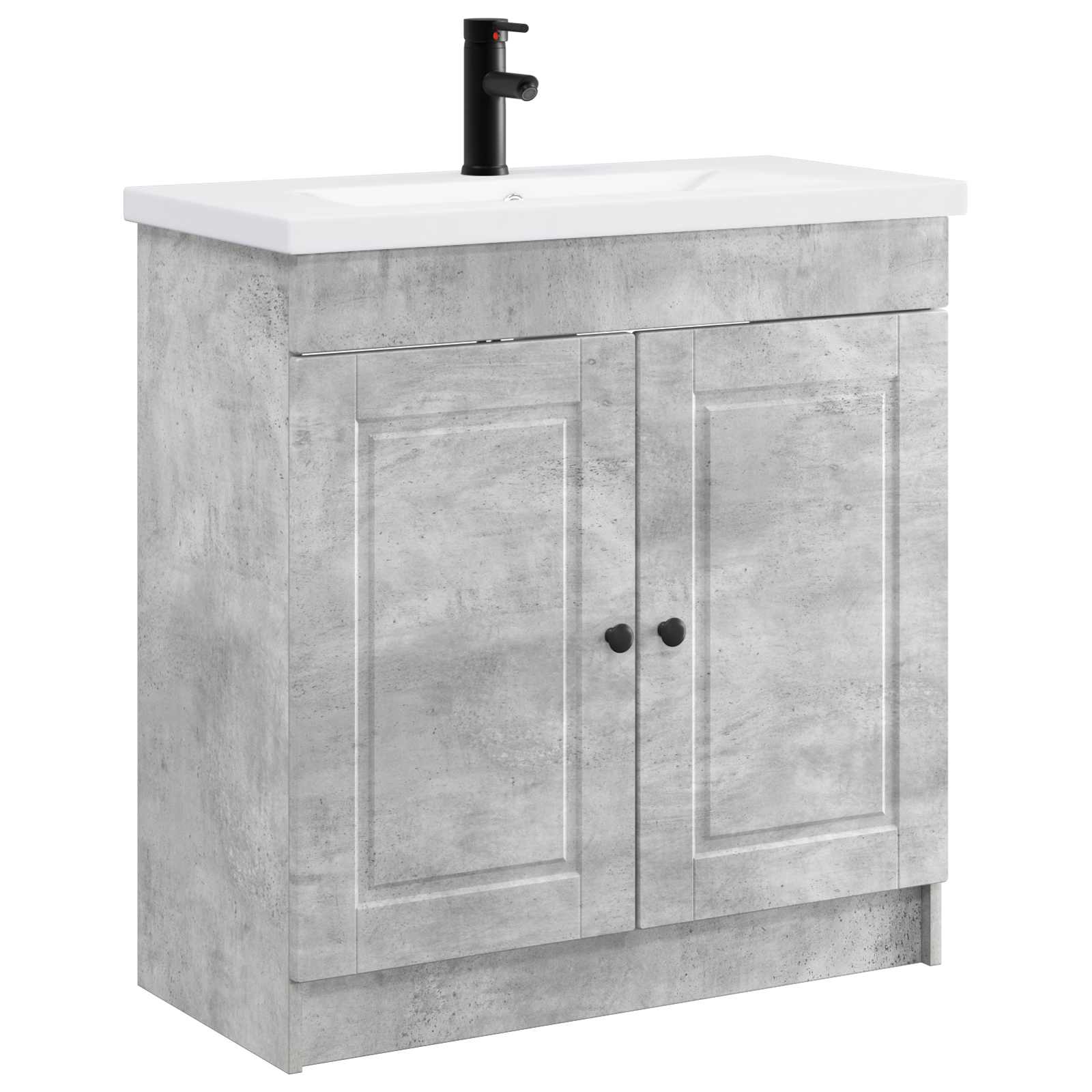 Ensemble de mobilier de salle de bain Gris béton