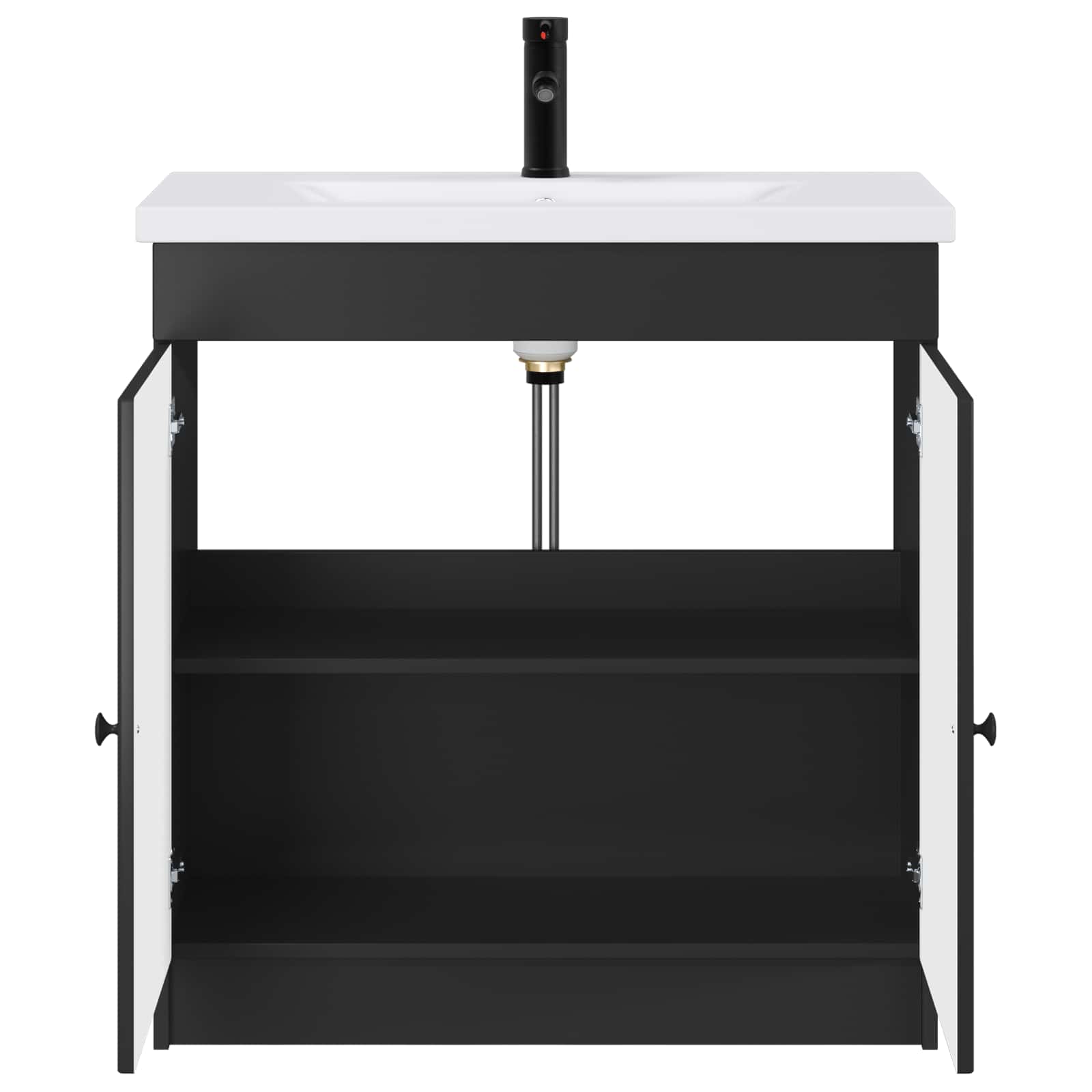 Ensemble de mobilier de salle de bain Noir 78,5 x 37,5 x 81 cm