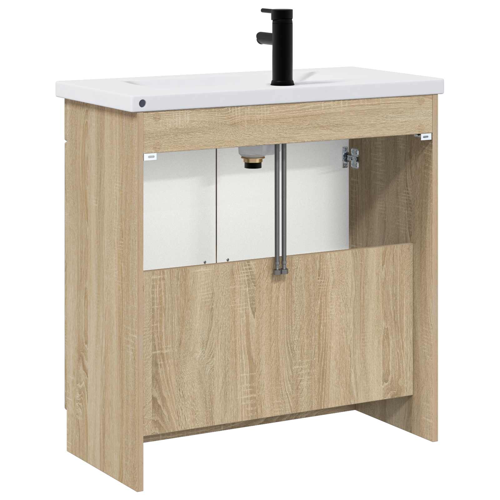 Ensemble de mobilier de salle de bain Chêne Sonoma