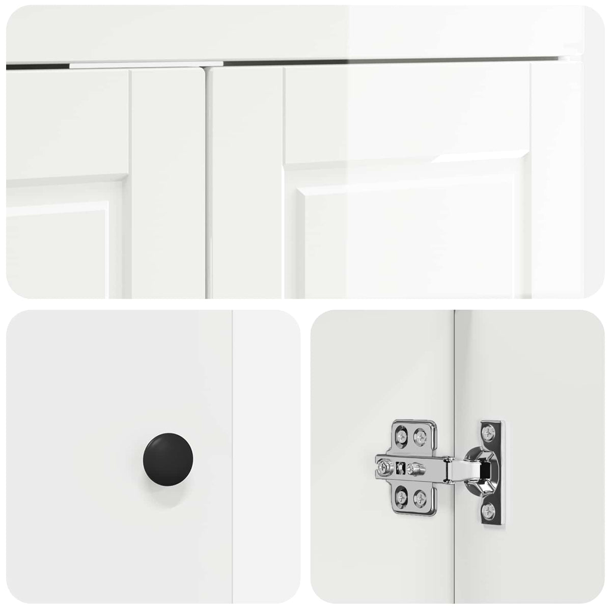 Ensemble de mobilier de salle de bain Blanc brillant