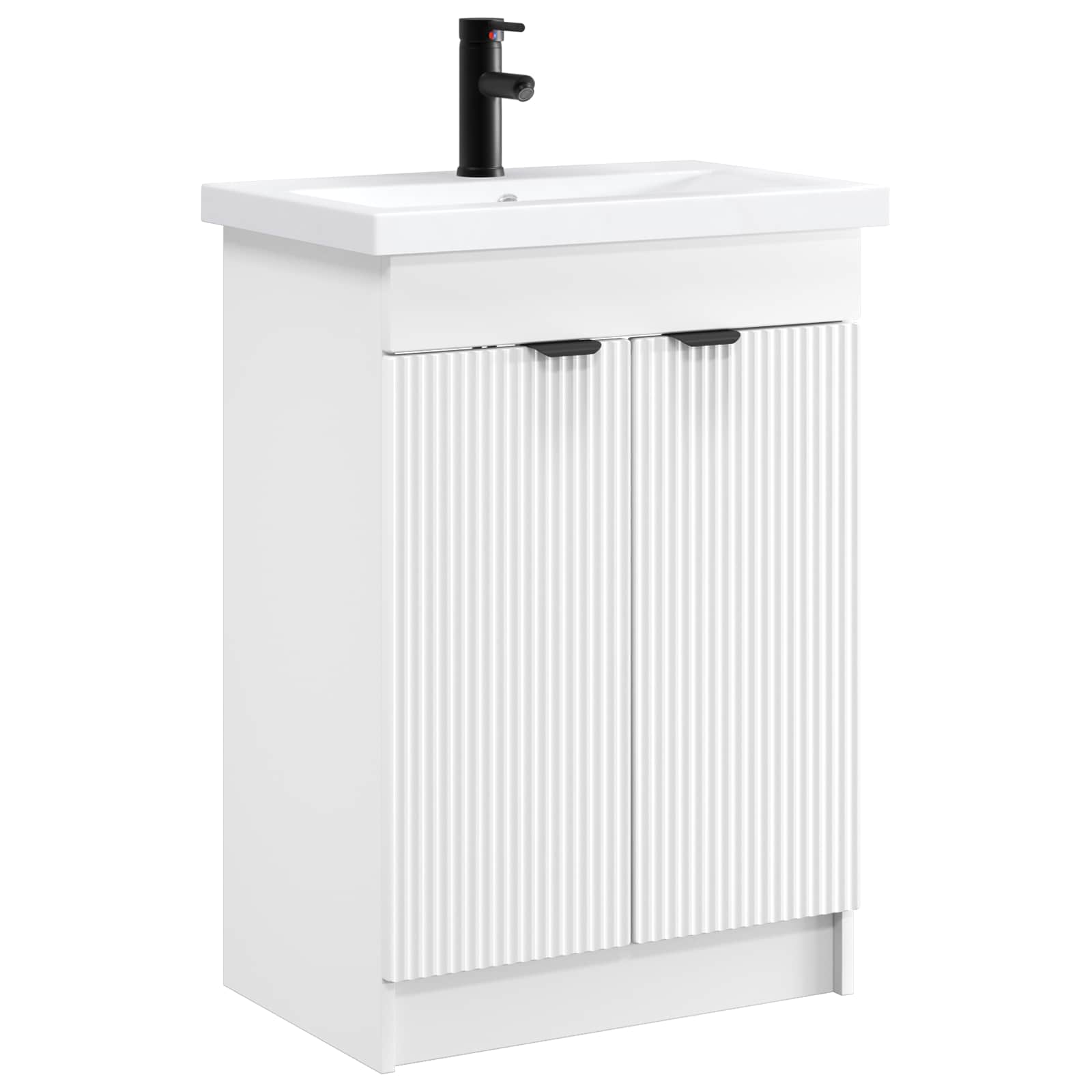 Ensemble de mobilier de salle de bain Blanc 56 x 37,5 x 81 cm