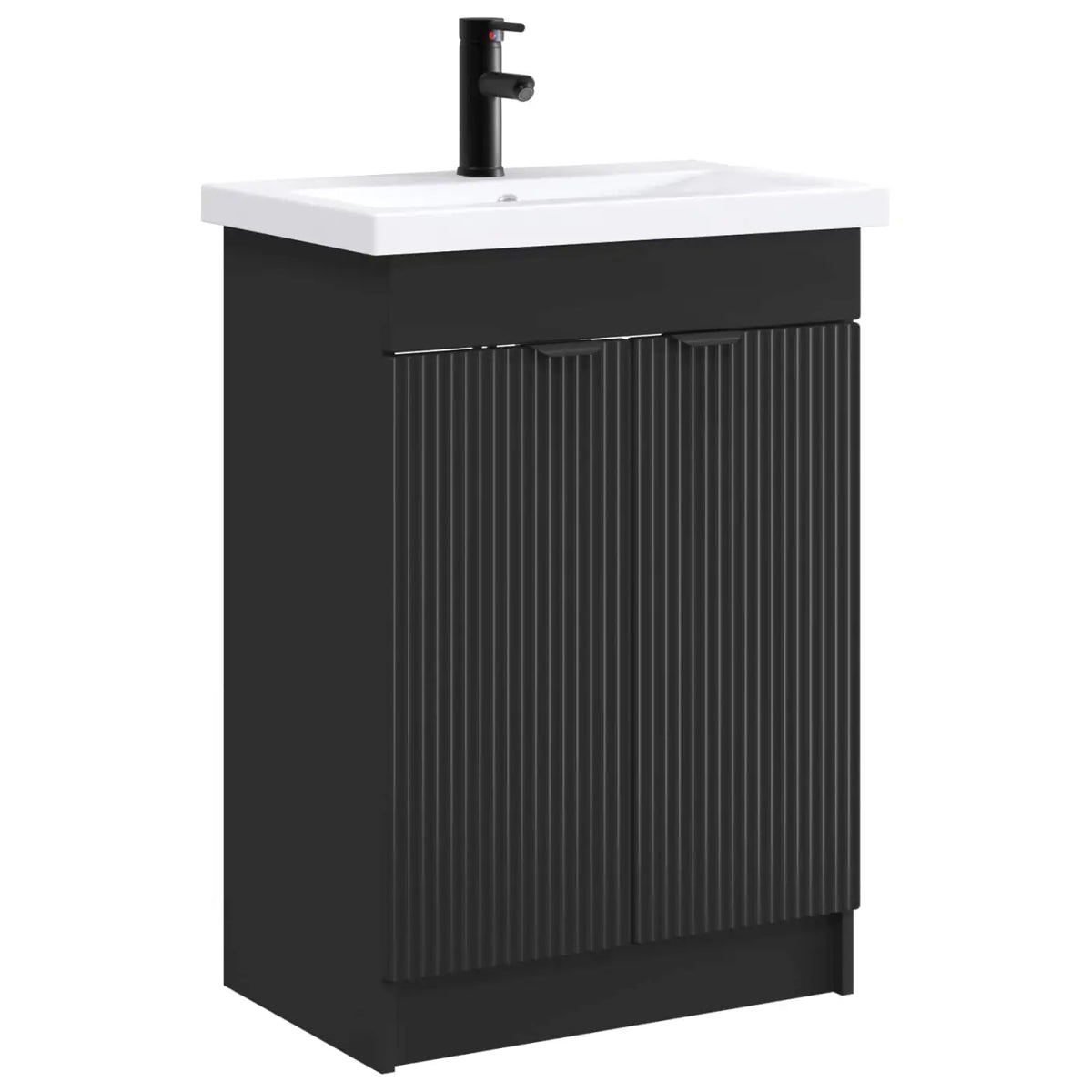 Ensemble de mobilier de salle de bain Noir 56 x 37,5 x 81 cm - XIOS