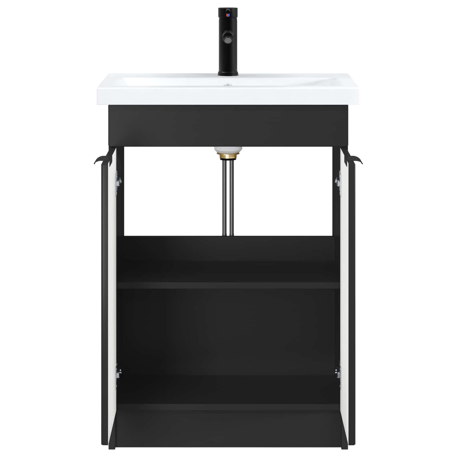 Ensemble de mobilier de salle de bain Noir 56 x 37,5 x 81 cm - XIOS
