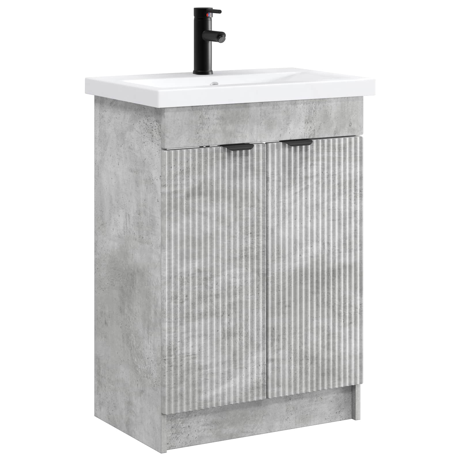Ensemble de mobilier de salle de bain Gris béton