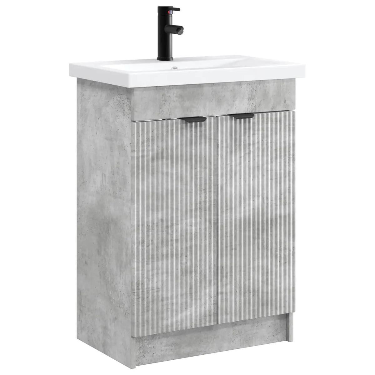 Ensemble de mobilier de salle de bain Gris béton - XIOS