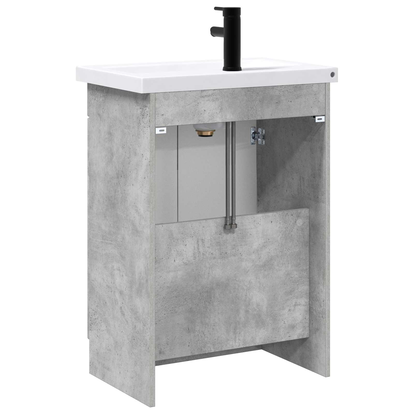 Ensemble de mobilier de salle de bain Gris béton