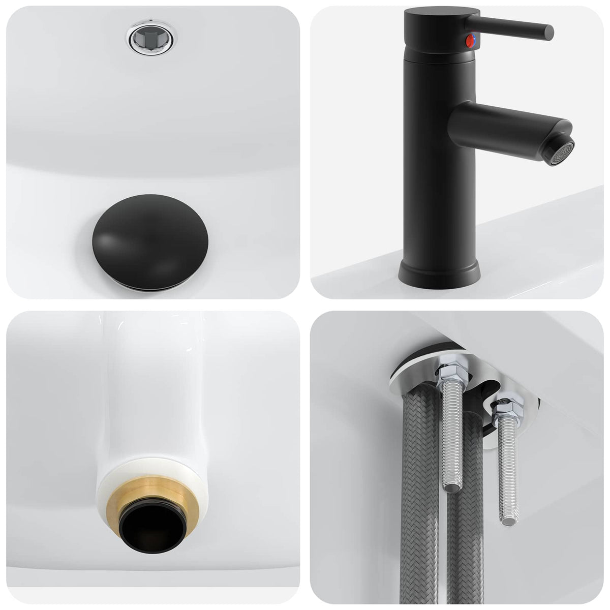 Ensemble de mobilier de salle de bain Chêne fumé