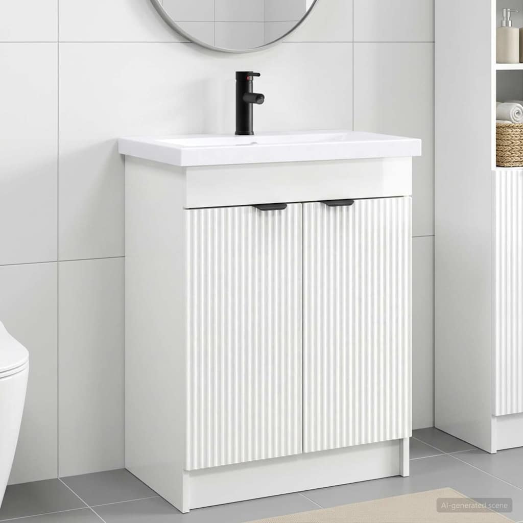 Ensemble de mobilier de salle de bain Blanc brillant