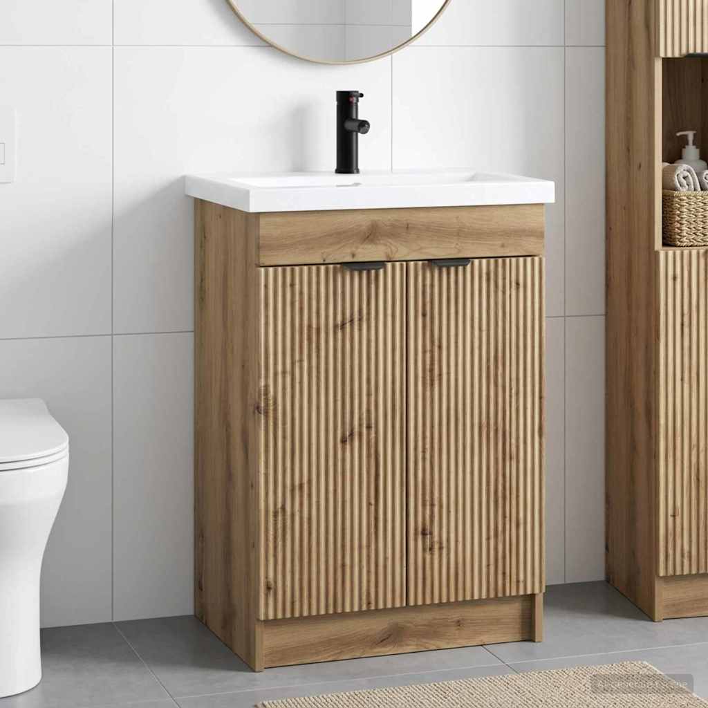 Ensemble de mobilier de salle de bain Chêne artisanal