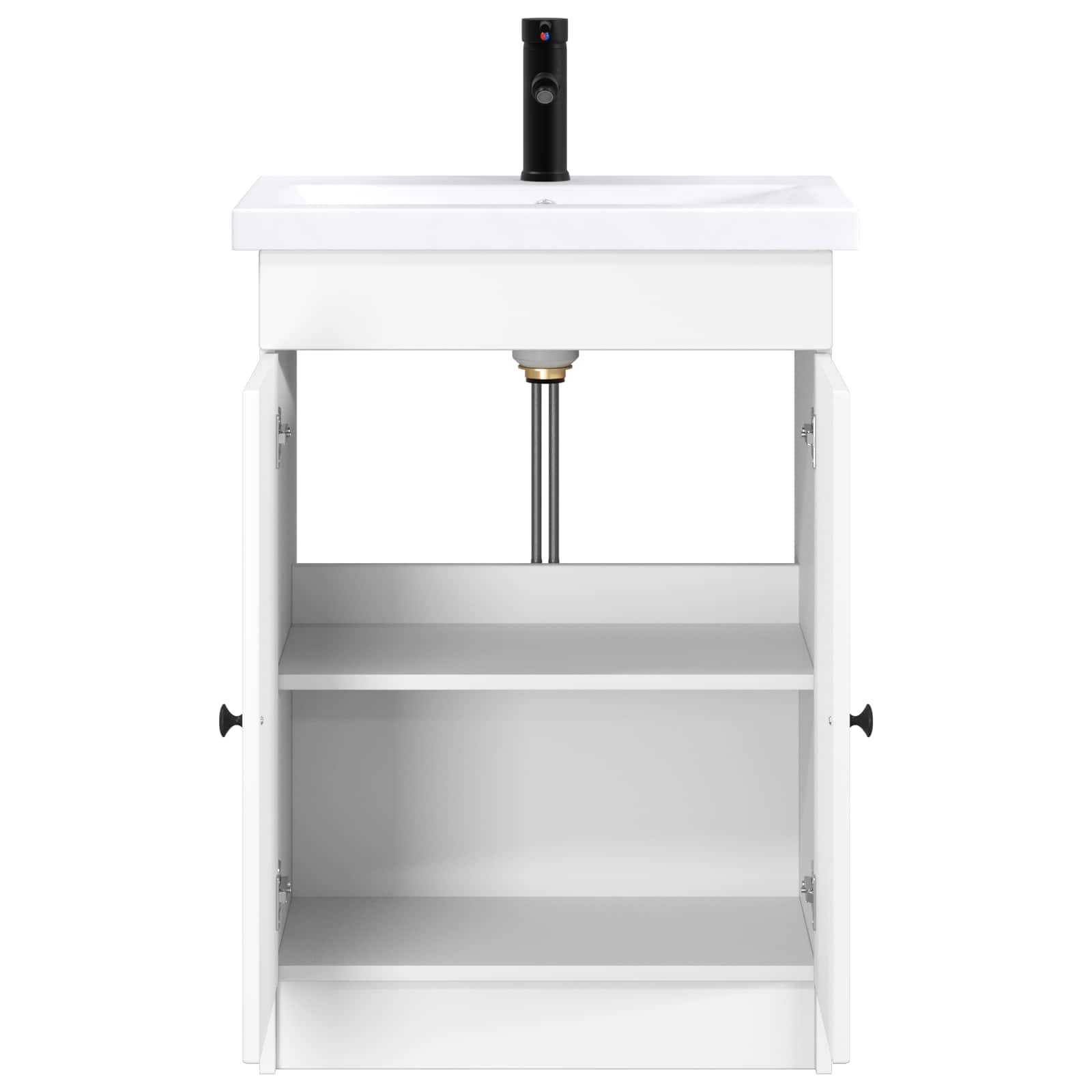 Ensemble de mobilier de salle de bain Blanc 56 x 37,5 x 81 cm