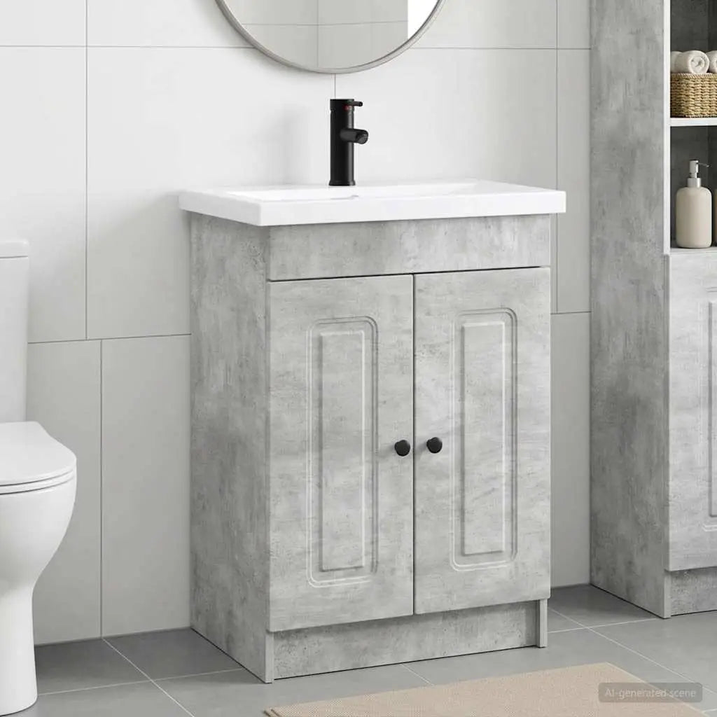 Ensemble de mobilier de salle de bain Gris béton - XIOS